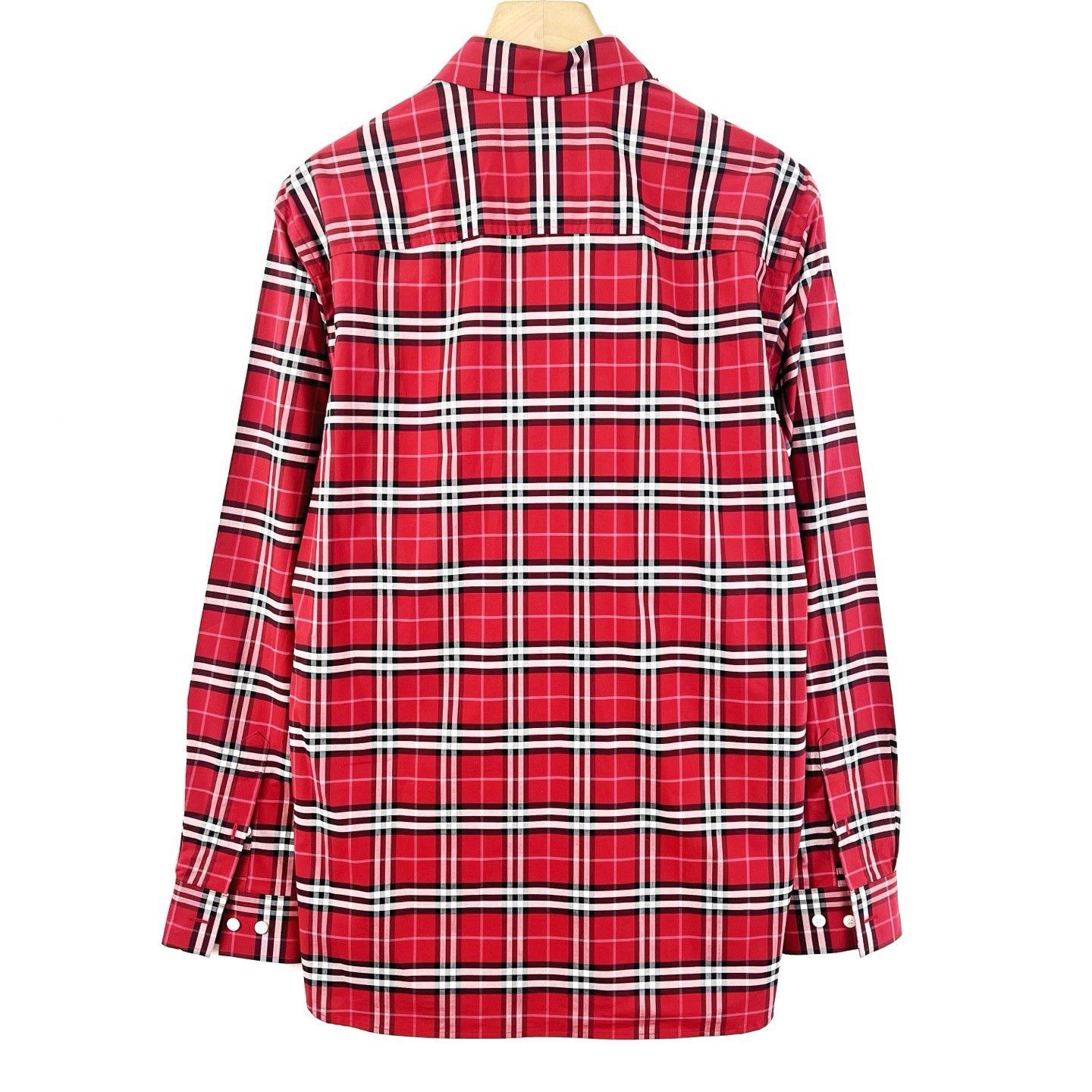 Burberry Burberry Red Check Long-Sleeve Shirt Size US M / EU 48-50 / 2 - 2 Thumbnail