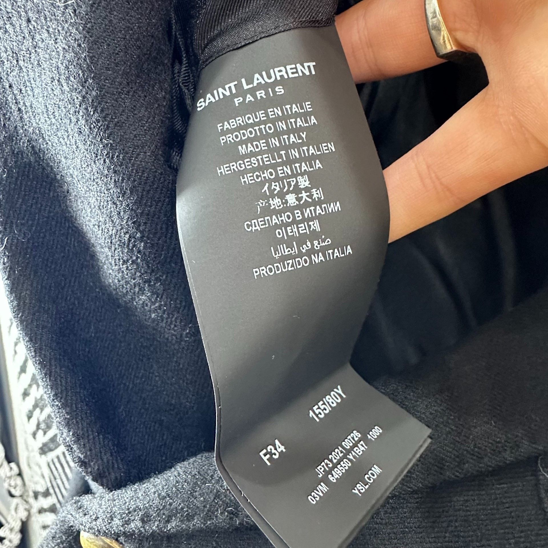 Saint Laurent Paris Saint Laurent Black Suit Jacket Size XS / US 0-2 / IT 36-38 - 8 Thumbnail