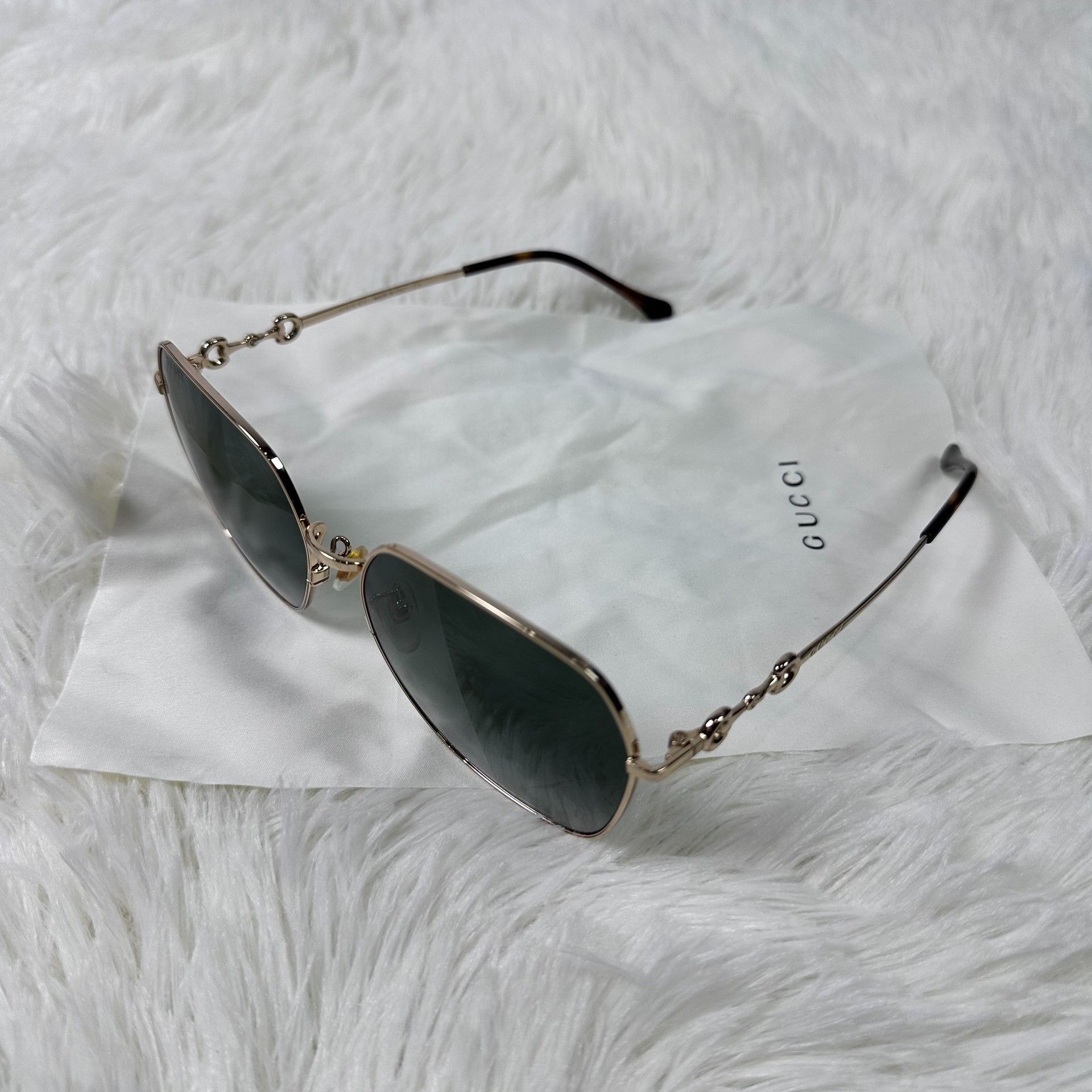 Gucci Gucci Square Frame Metal Sunglasses Size ONE SIZE - 3 Thumbnail