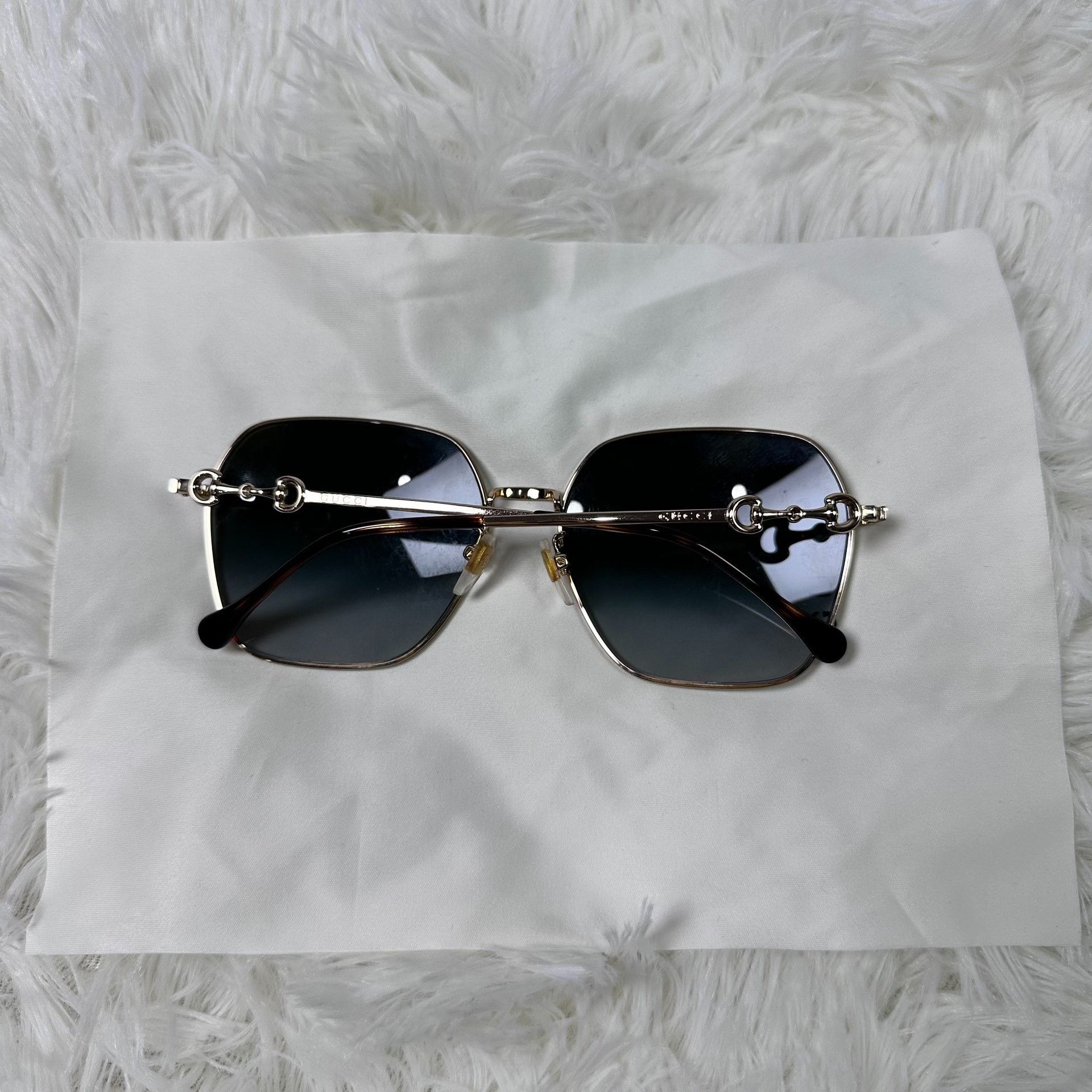 Gucci Gucci Square Frame Metal Sunglasses Size ONE SIZE - 4 Thumbnail