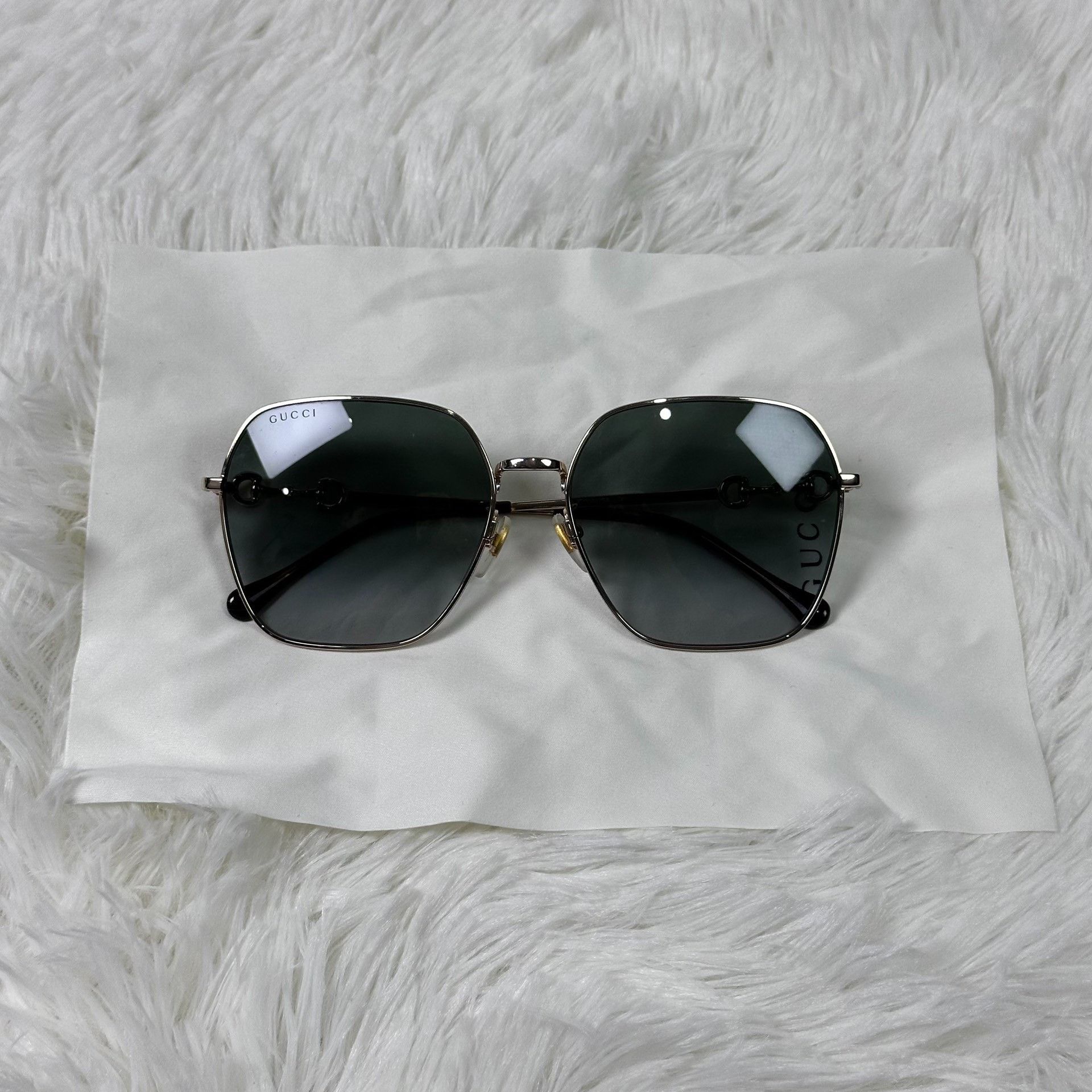 Gucci Gucci Square Frame Metal Sunglasses Size ONE SIZE - 2 Thumbnail