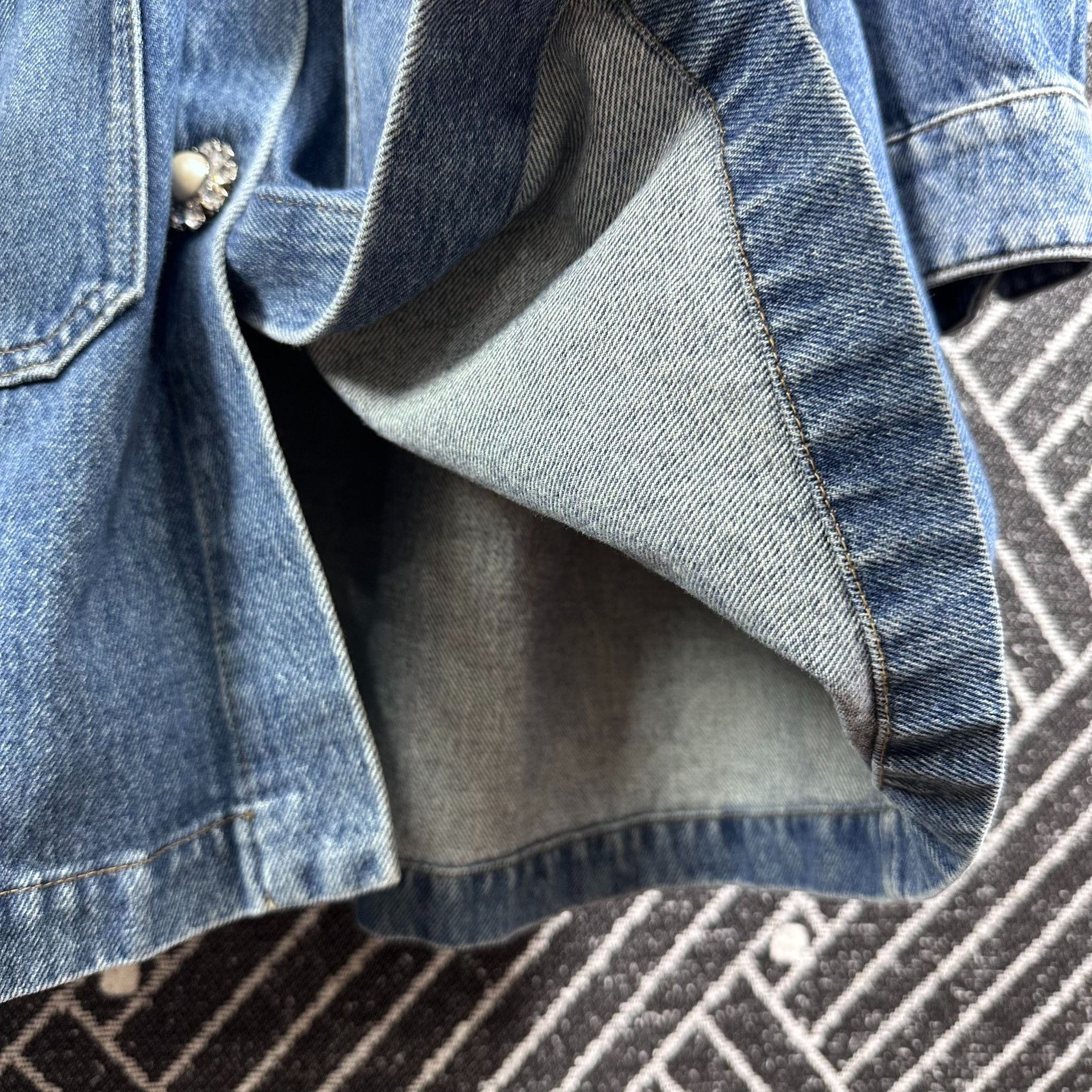 Miu Miu Miu Miu Pearl Button Denim Jacket Size XS / US 0-2 / IT 36-38 - 8 Thumbnail