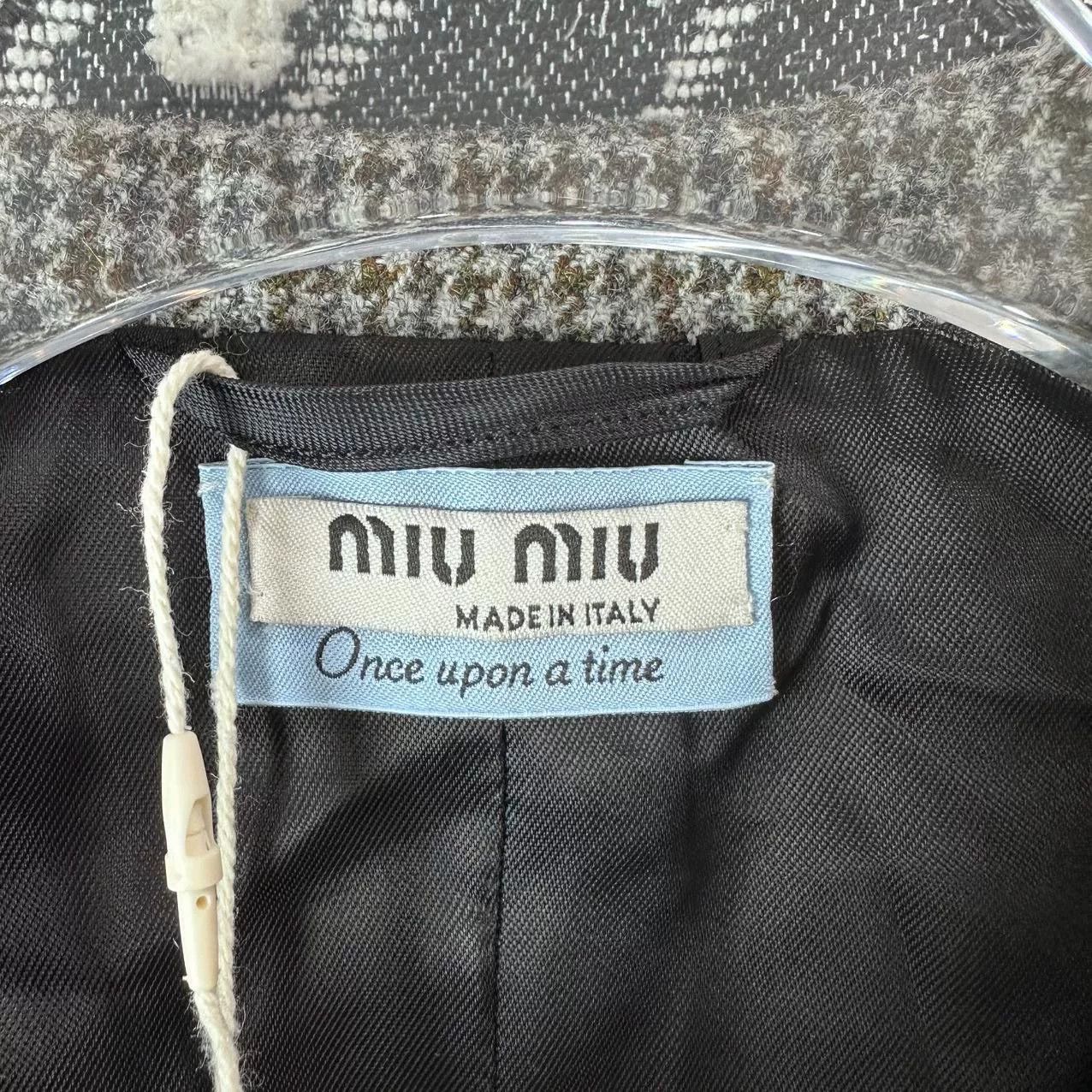 Miu Miu MIU MIU Houndstooth Wool Blazer Size M / US 6-8 / IT 42-44 - 4 Thumbnail
