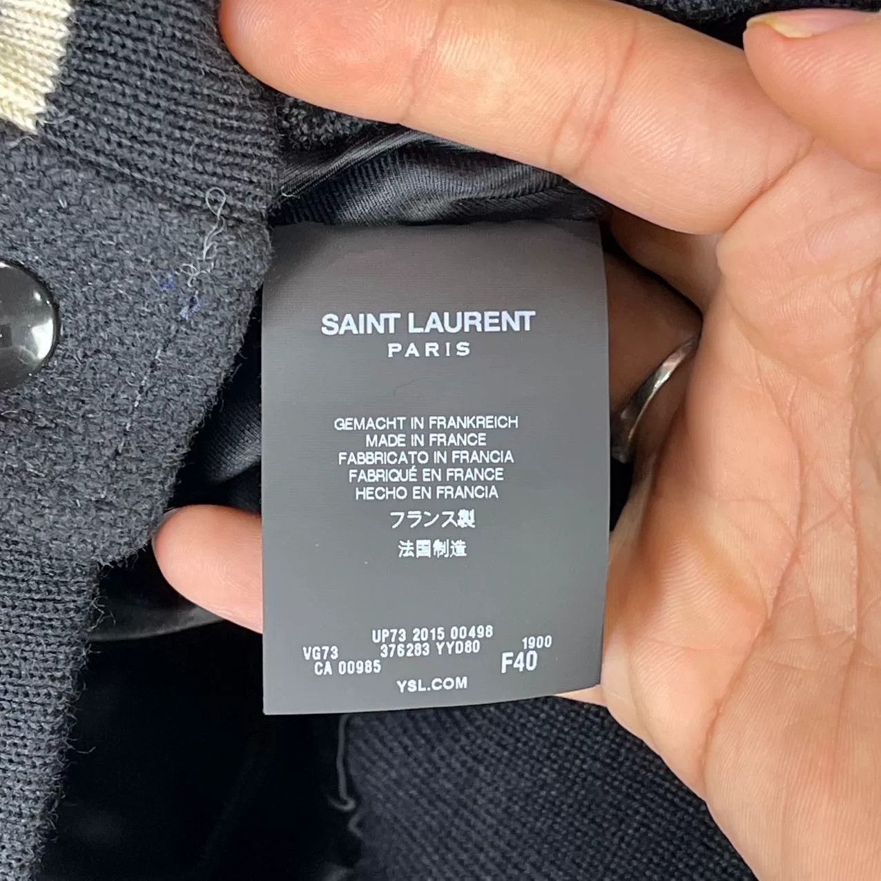 Saint Laurent Paris Saint Laurent Black White Baseball Jacket Size US XXS / EU 40 - 4 Thumbnail