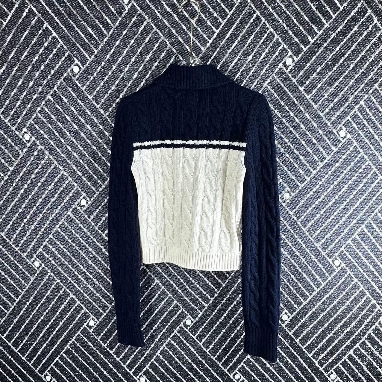Miu Miu Miu Miu Navy White Cardigan Size 36 Size XS / US 0-2 / IT 36-38 - 2 Thumbnail