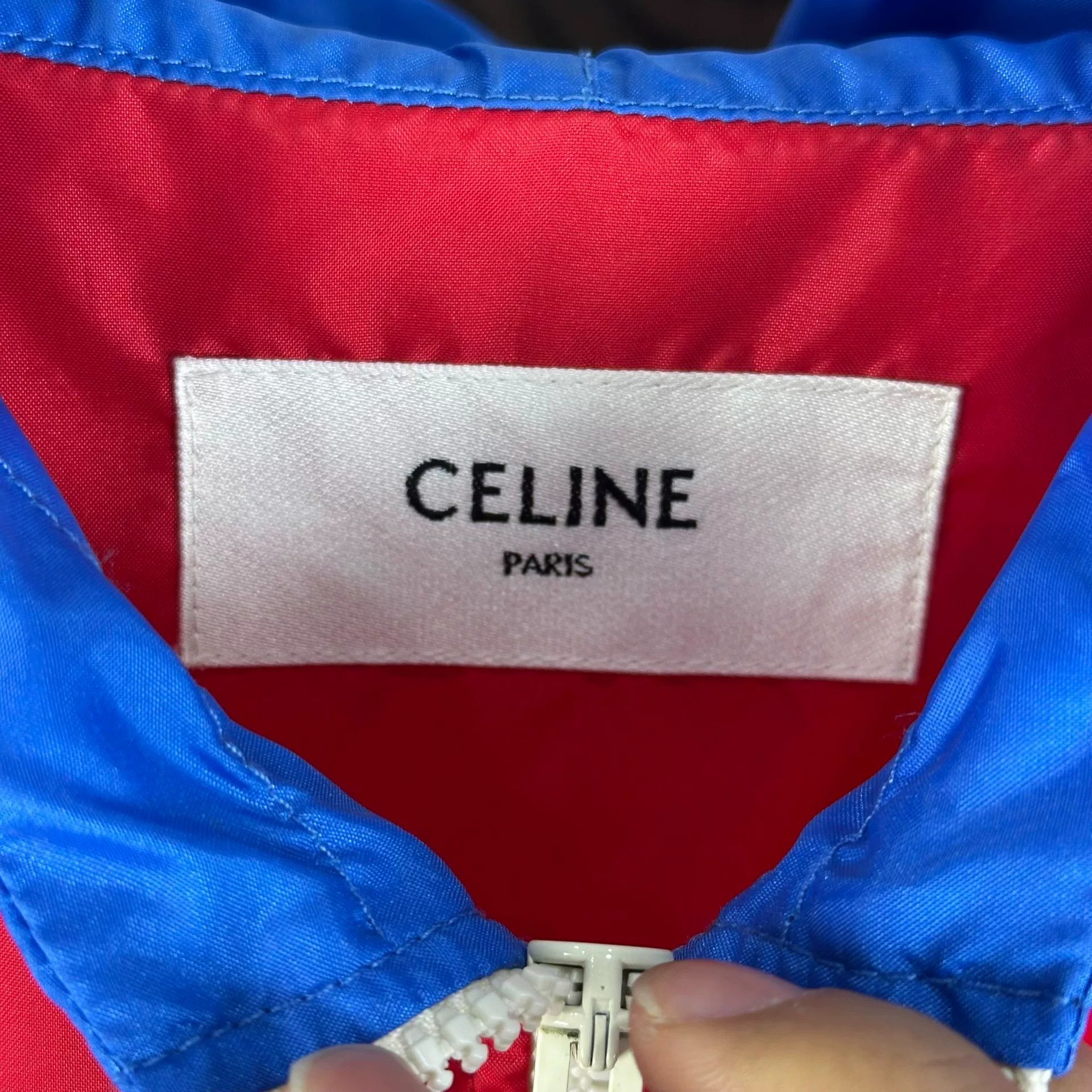 Celine Celine Colorblock Lightweight Nylon Hooded Jacket Size XXL / US 16-18 / IT 52-54 - 2 Thumbnail