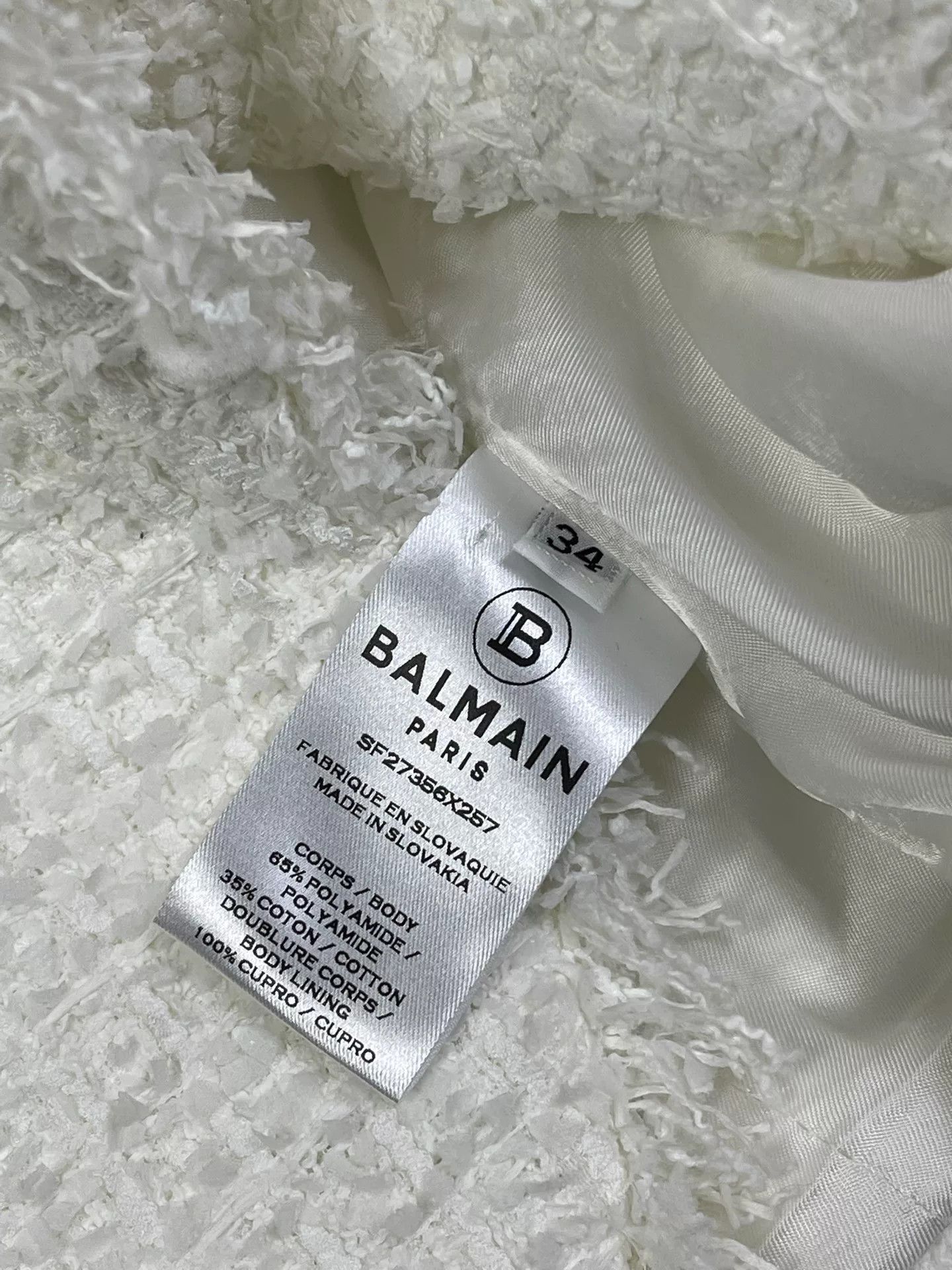 Balmain Balmain White Tweed Suit Set Size XXS / US 00 / IT 34 - 4 Thumbnail