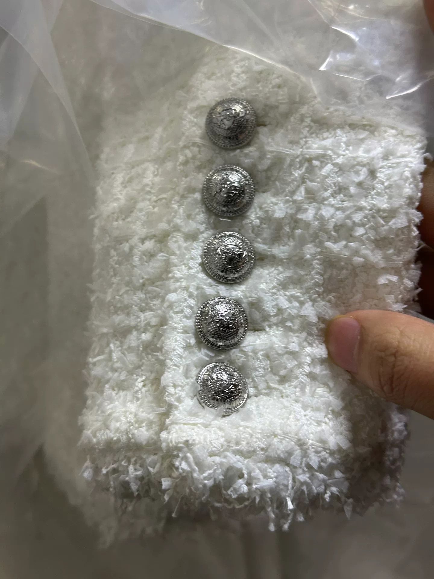 Balmain Balmain White Tweed Suit Set Size XXS / US 00 / IT 34 - 6 Thumbnail