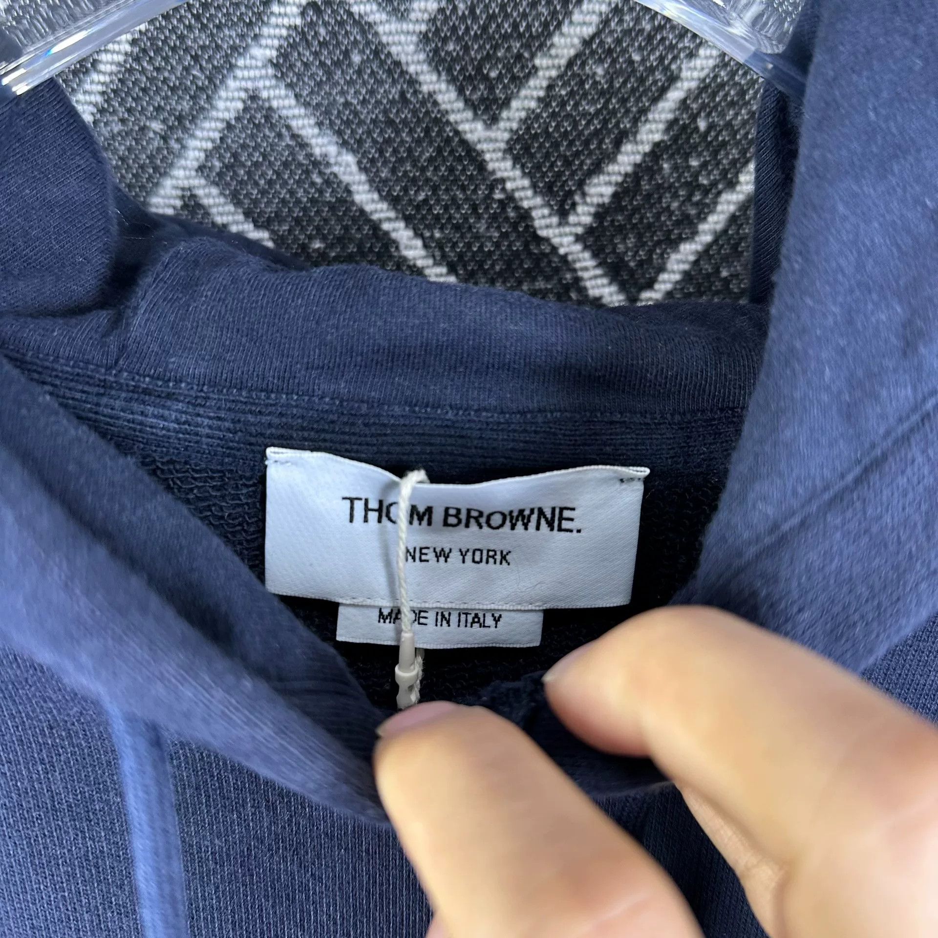 Thom Browne Thom Browne Navy Hoodie Size US L / EU 52-54 / 3 - 3 Thumbnail
