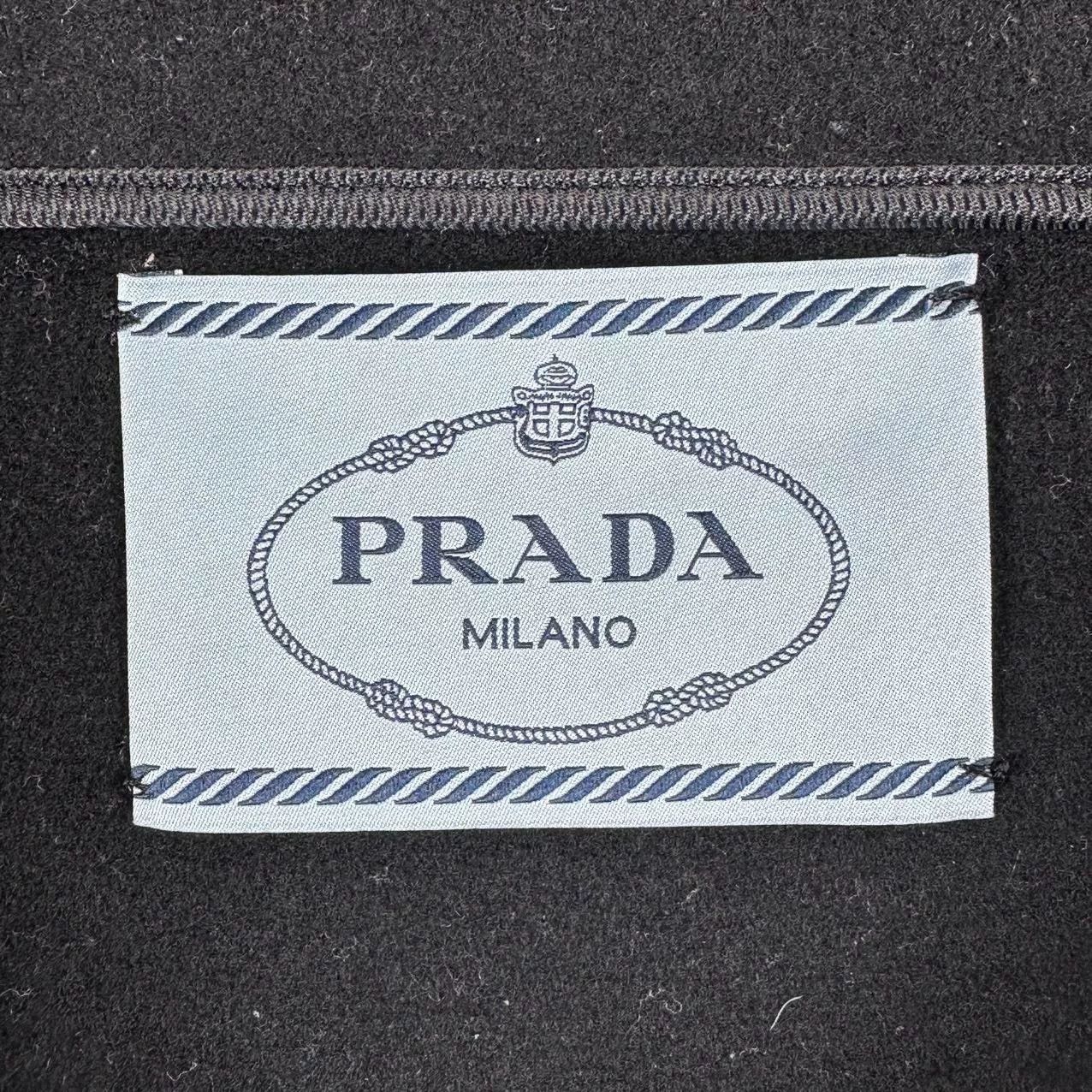 Prada Prada Black Hooded Wool Coat Size S / US 4 / IT 40 - 4 Thumbnail