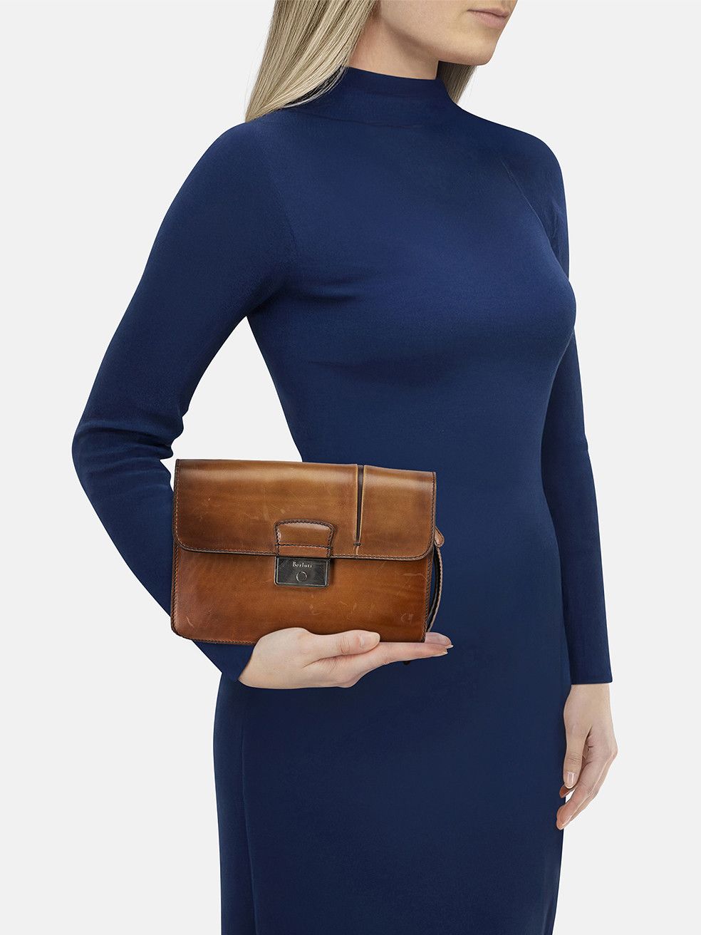 Berluti Brown Leather Briefcase Clutch Size ONE SIZE - 2 Thumbnail