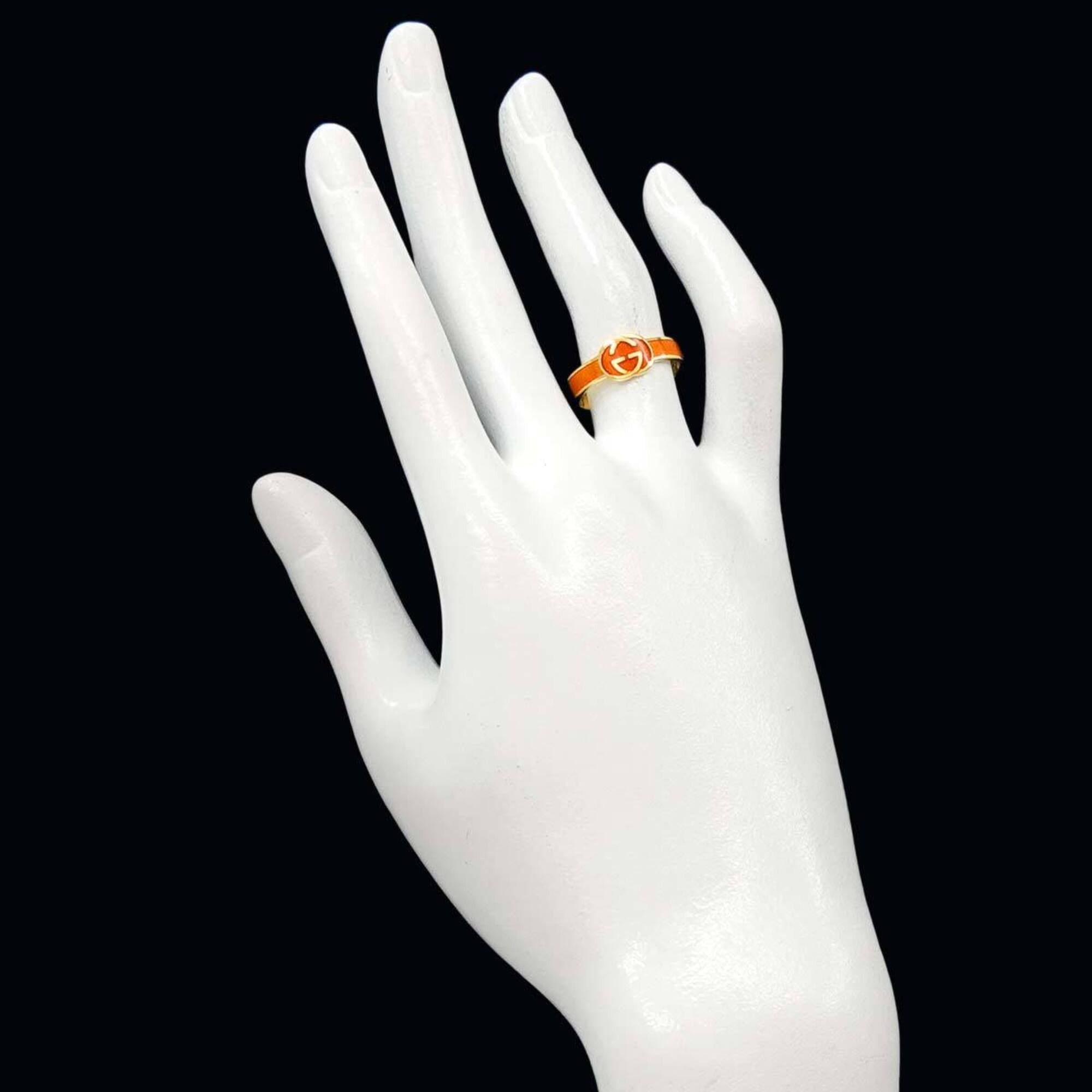 Gucci Gucci Interlocking Ring, Size 1, Enamel, 18K Yellow Gold (750), Ring Size ONE SIZE - 5 Thumbnail