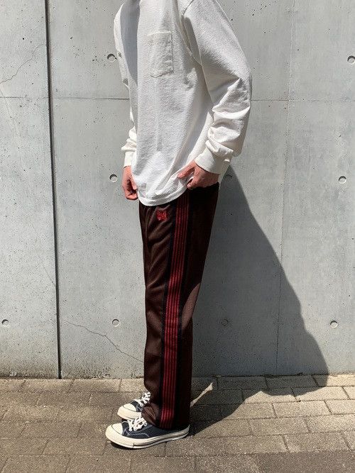 Needles NEEDLES x STUDIOUS JP STORE EXCLUSIVE NARROW TRACK PANT POLY SMOOTH  | Grailed