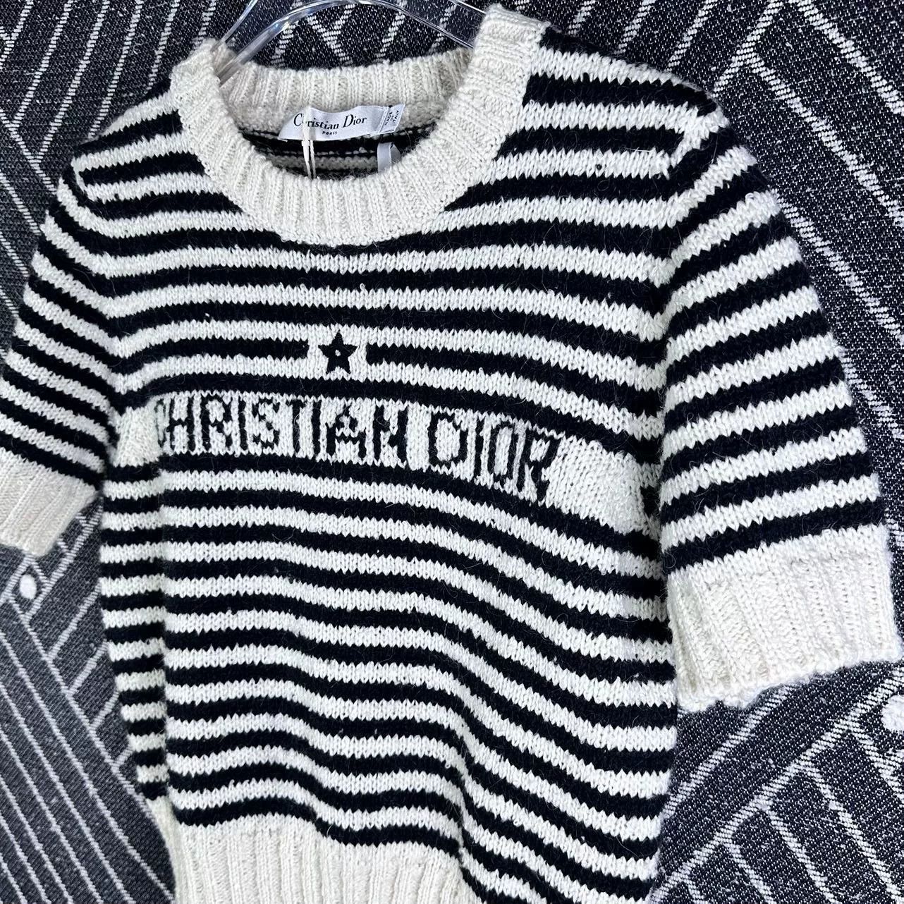 Dior Dior Striped Logo Knit Short Sleeve Size S / US 4 / IT 40 - 8 Thumbnail