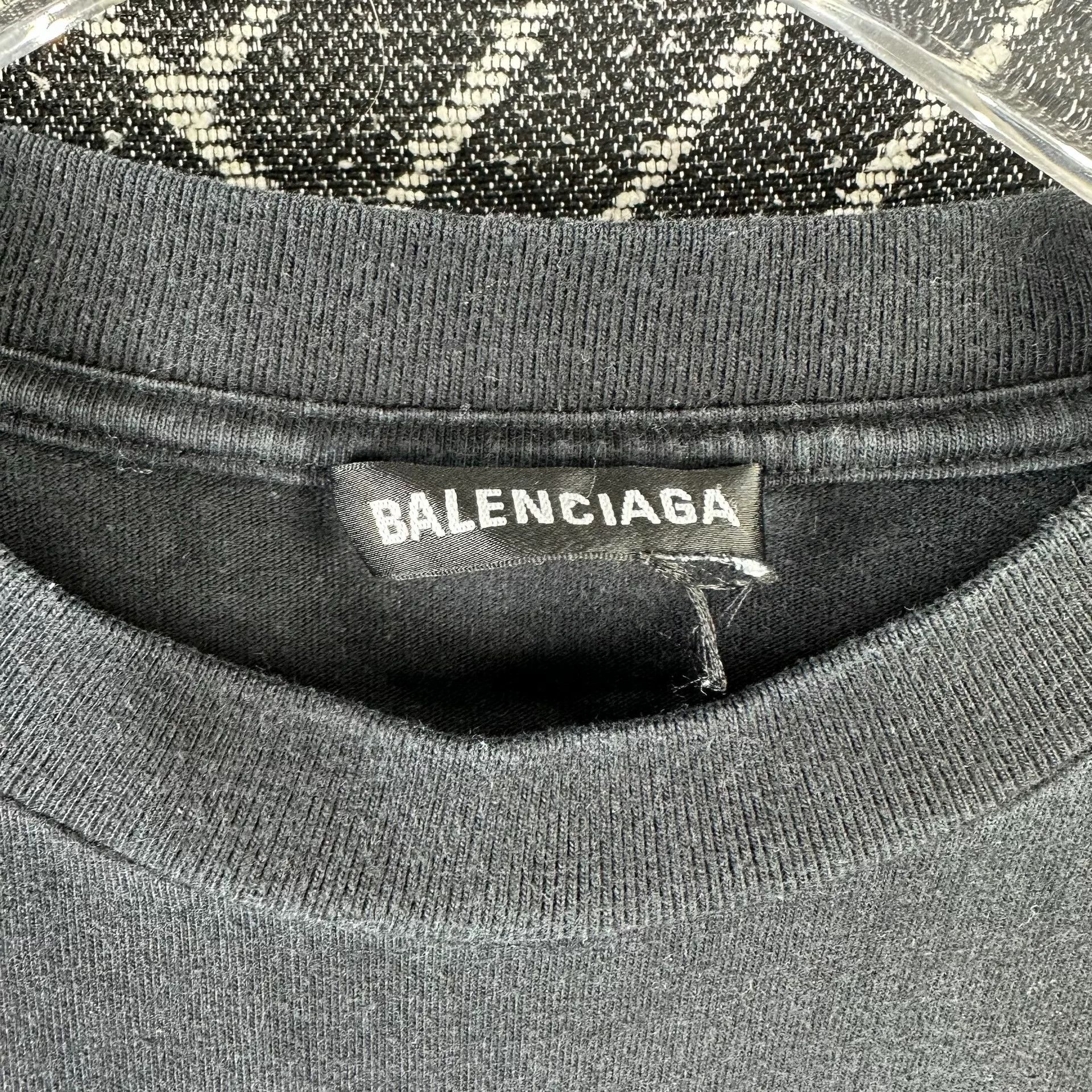 Balenciaga Balenciaga Double B Black Short-Sleeve T-Shirt Size US S / EU 44-46 / 1 - 3 Thumbnail