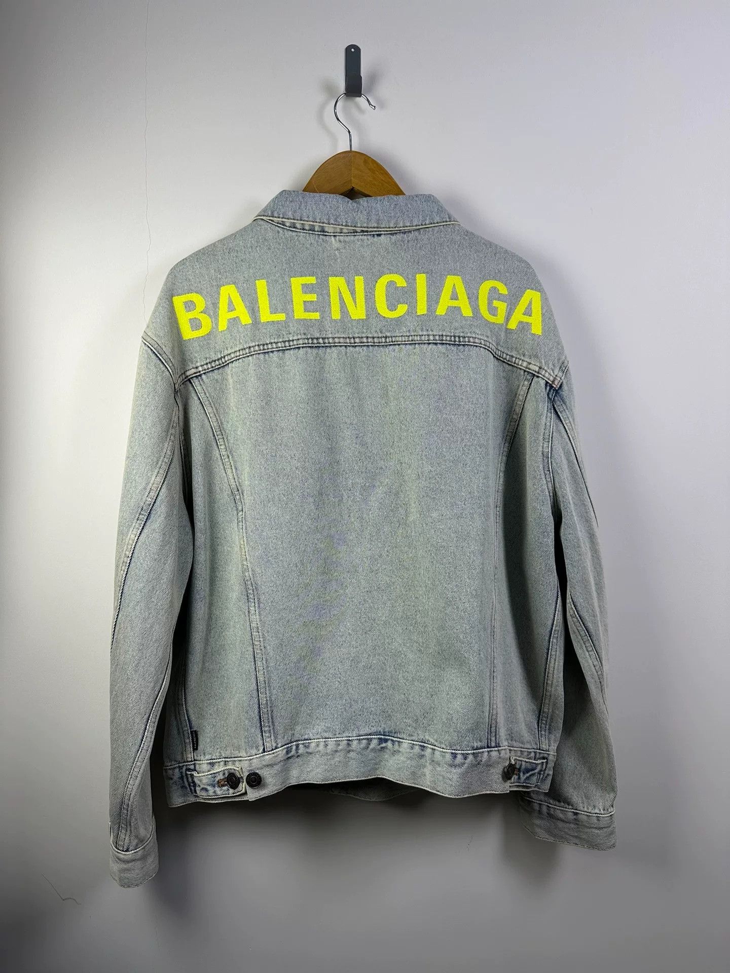 Balenciaga Balenciaga Denim Jacket with Logo Size US M / EU 48-50 / 2 - 3 Thumbnail