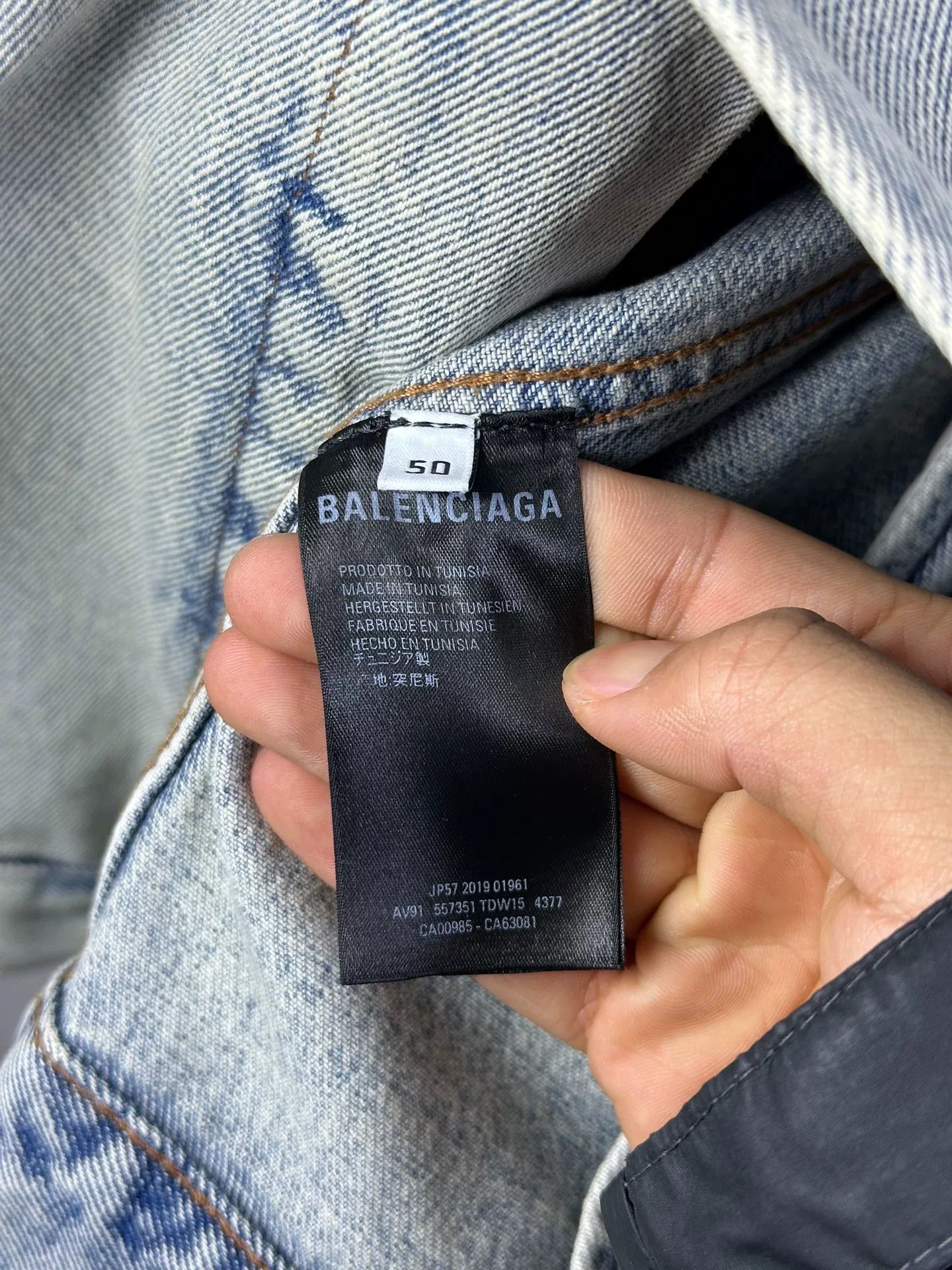 Balenciaga Balenciaga Denim Jacket with Logo Size US M / EU 48-50 / 2 - 2 Thumbnail