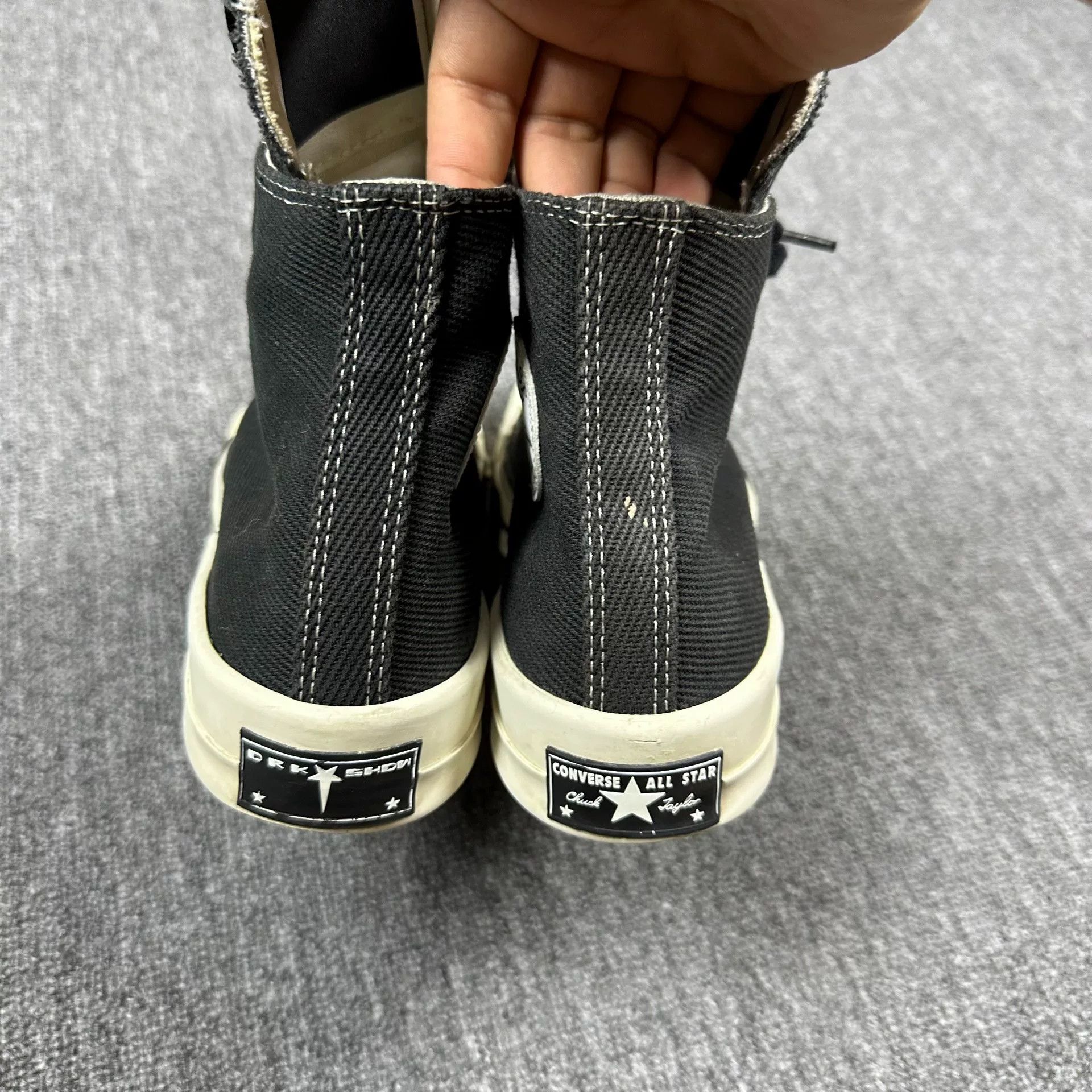 Rick Owens Drkshdw Rick Owens DRKSHDW x Converse 1970s Turbodrk Chuck Taylor High Size US 9.5 / EU 42-43 - 3 Thumbnail