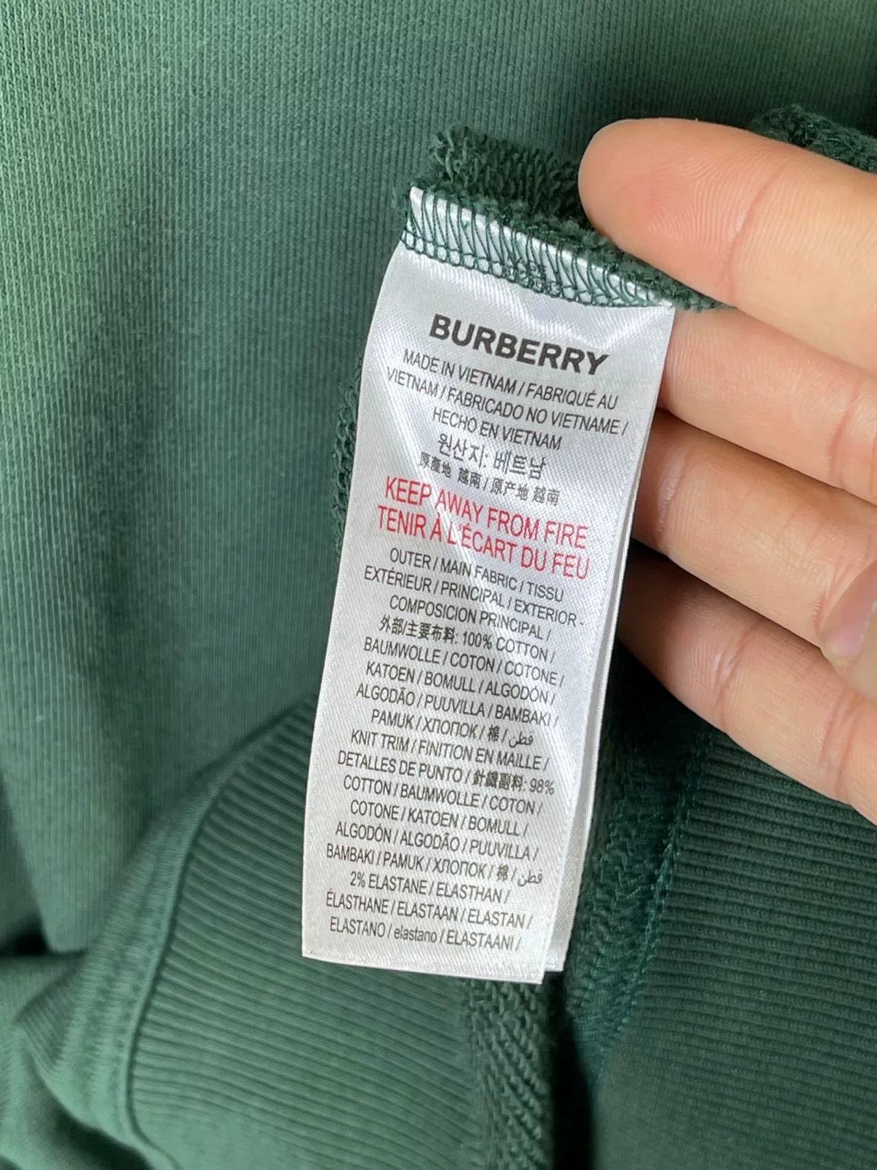 Burberry Burberry Green Badge Sweatshirt S Size US S / EU 44-46 / 1 - 4 Thumbnail