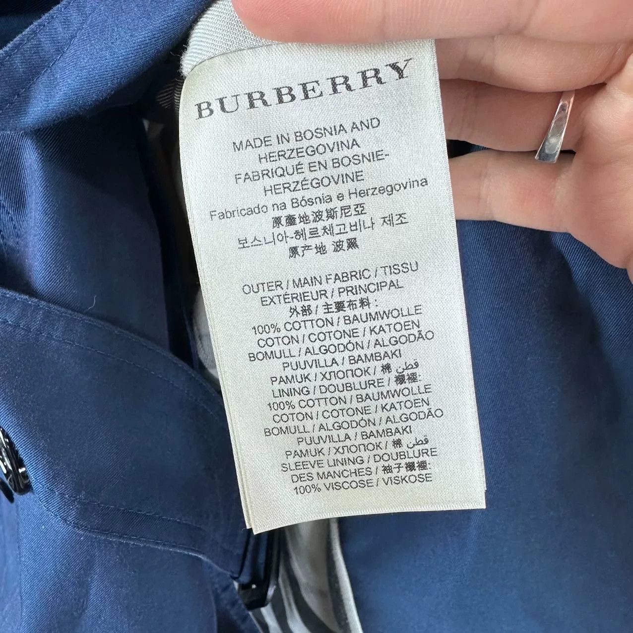 Burberry Burberry Solid Lambskin Panel Trench Coat Size S / US 4 / IT 40 - 4 Thumbnail
