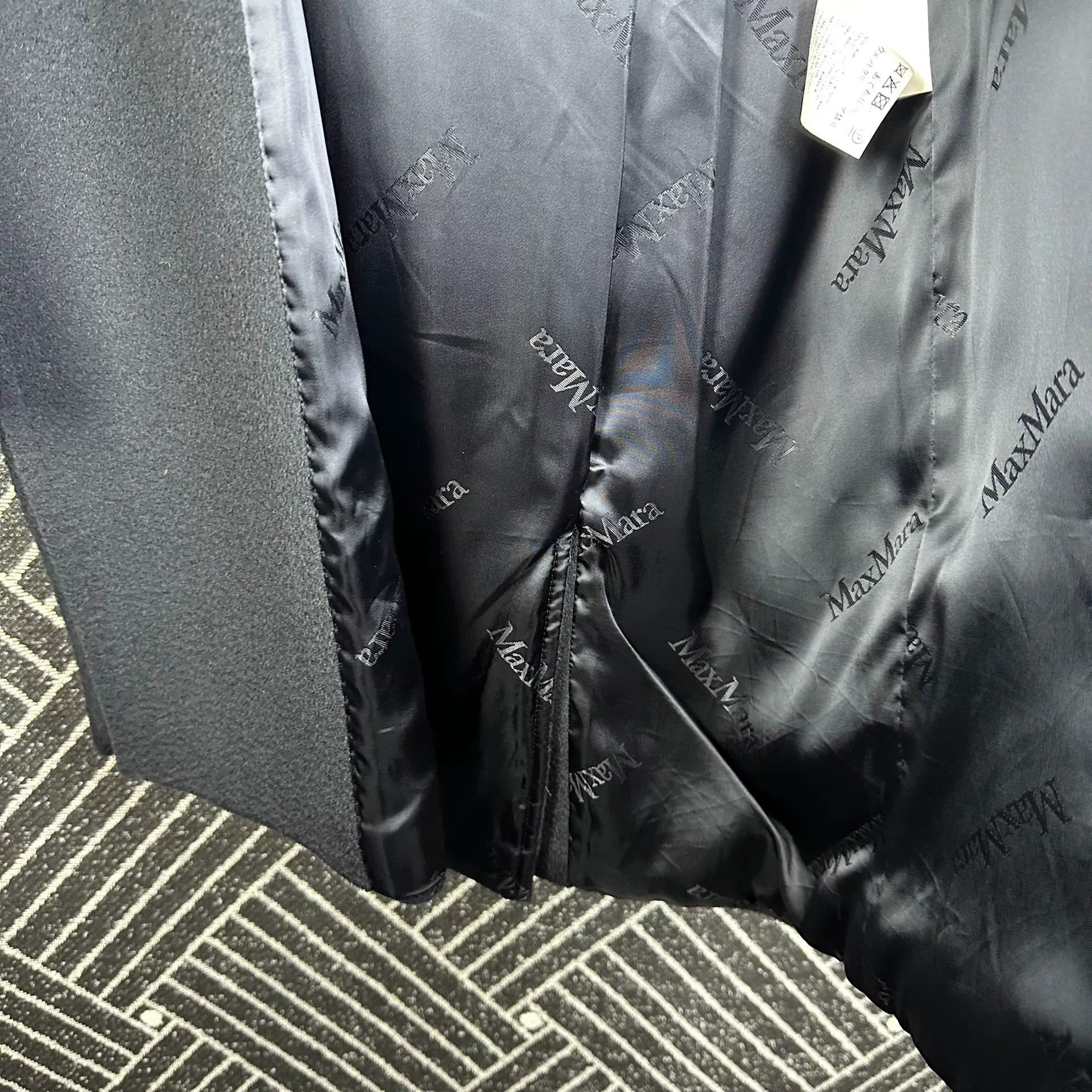 Max Mara MaxMara Rialto Black Bathrobe Coat Size XXS / US 00 / IT 34 - 8 Thumbnail