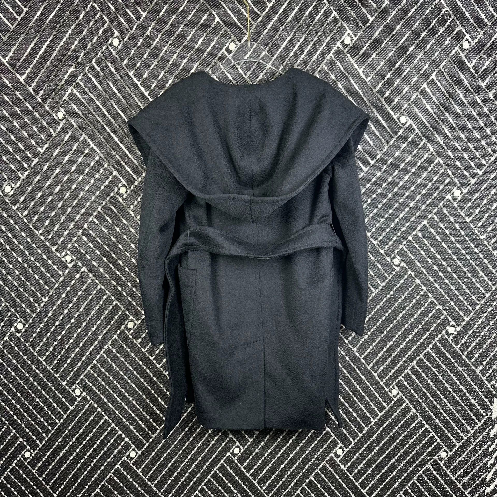 Max Mara MaxMara Rialto Black Bathrobe Coat Size XXS / US 00 / IT 34 - 2 Thumbnail