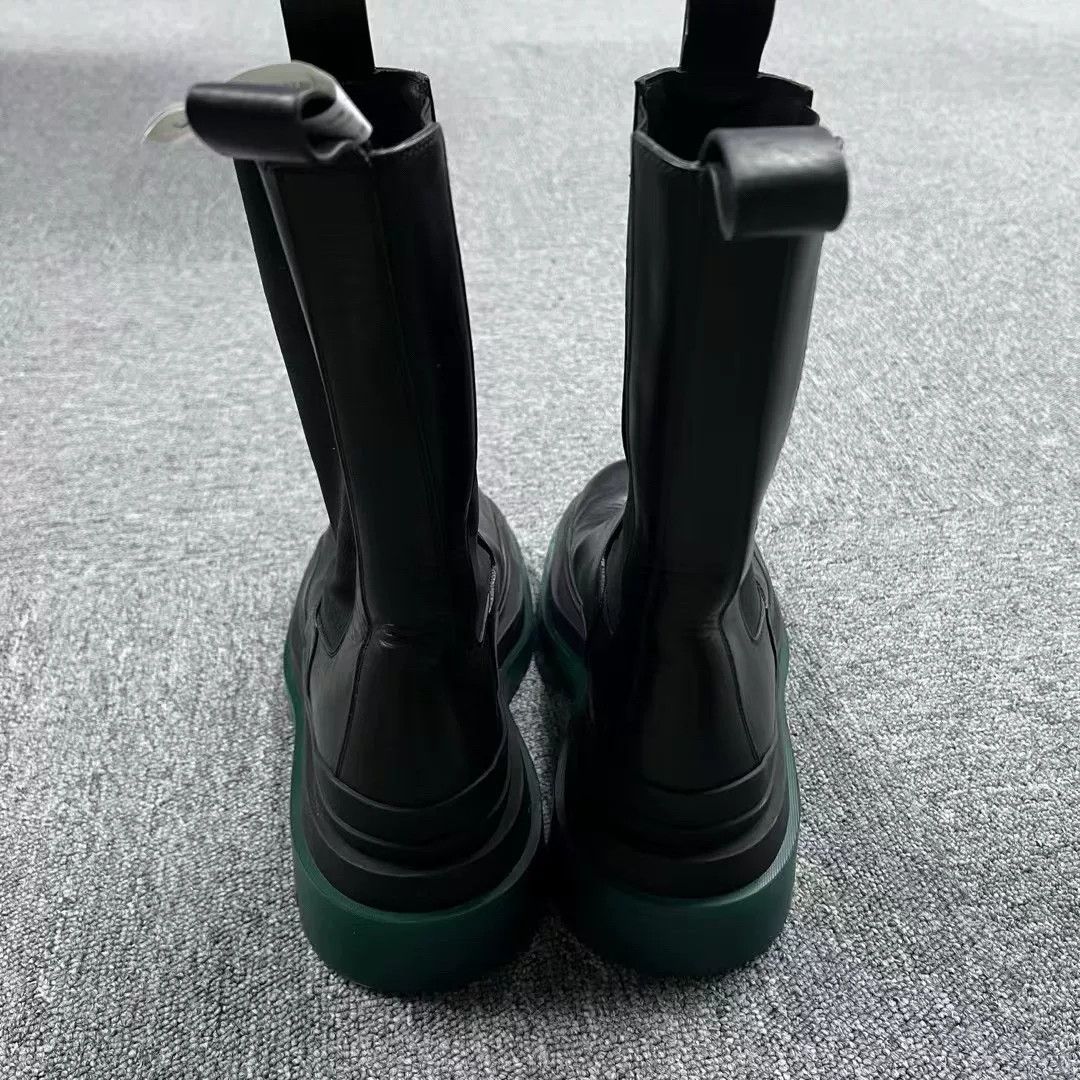 Bottega Veneta Bottega Veneta Black Green Ankle Chelsea Boots Size US 7.5 / IT 37.5 - 3 Thumbnail