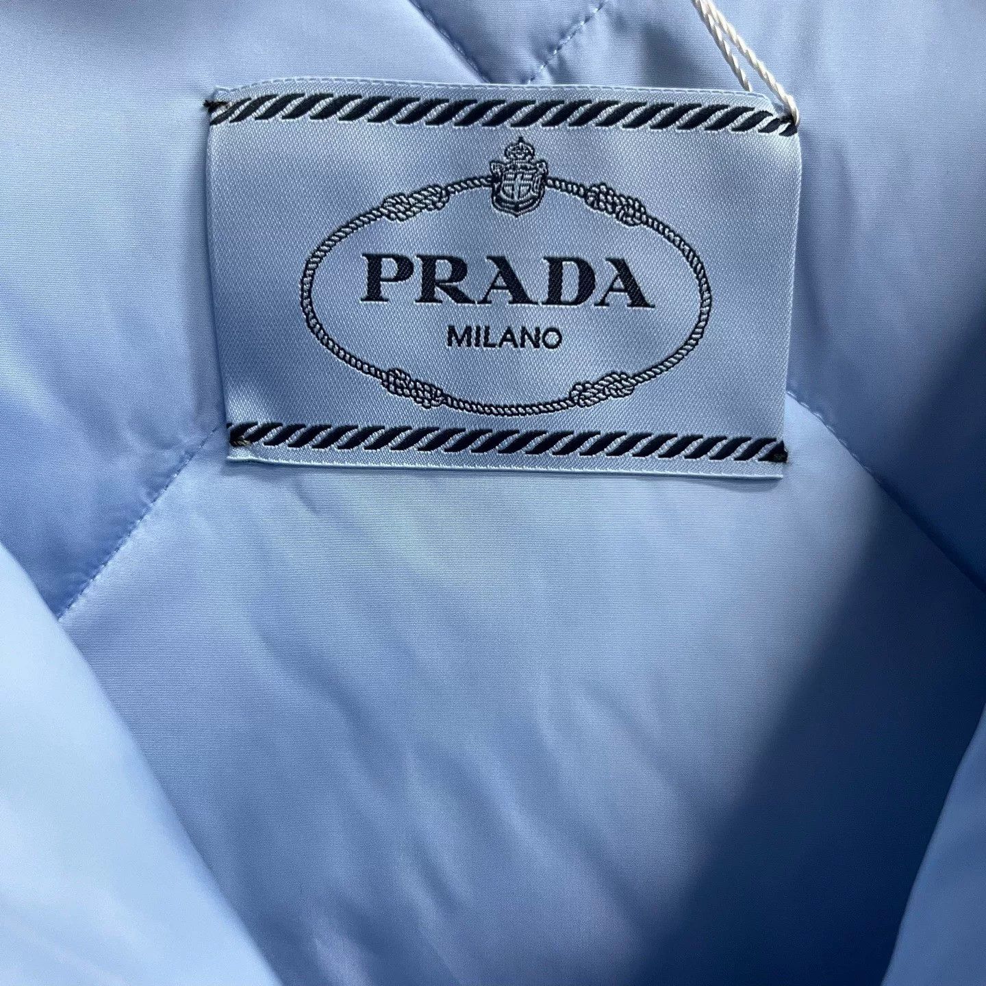 Prada Prada Blue Oversized Zipper Down Jacket Size S / US 4 / IT 40 - 3 Thumbnail