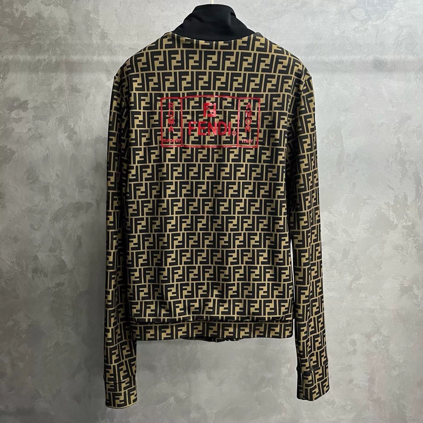 Fendi Fendi Brown FF Print Zip Jacket Size US XL / EU 56 / 4 - 2 Thumbnail