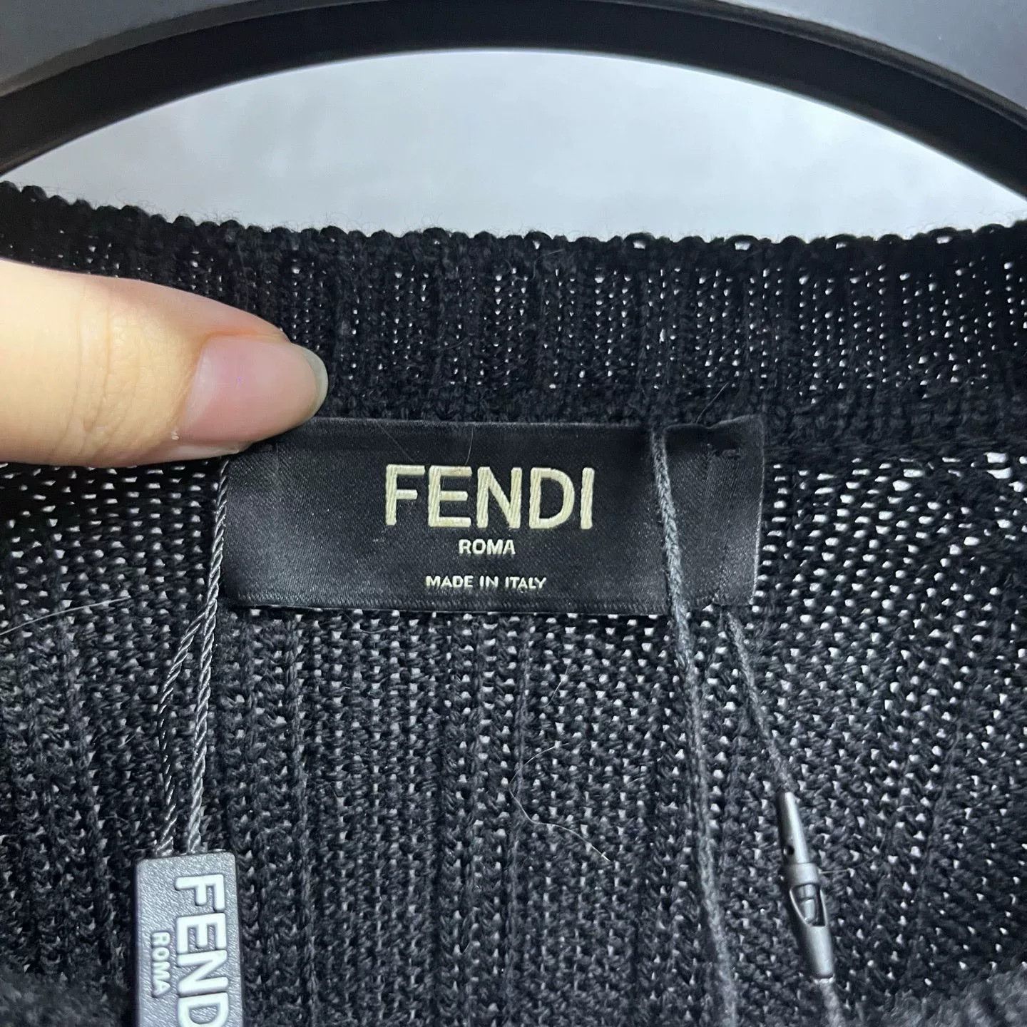 Fendi Fendi Black Letter Embroidery Crewneck Sweater Size US M / EU 48-50 / 2 - 5 Thumbnail