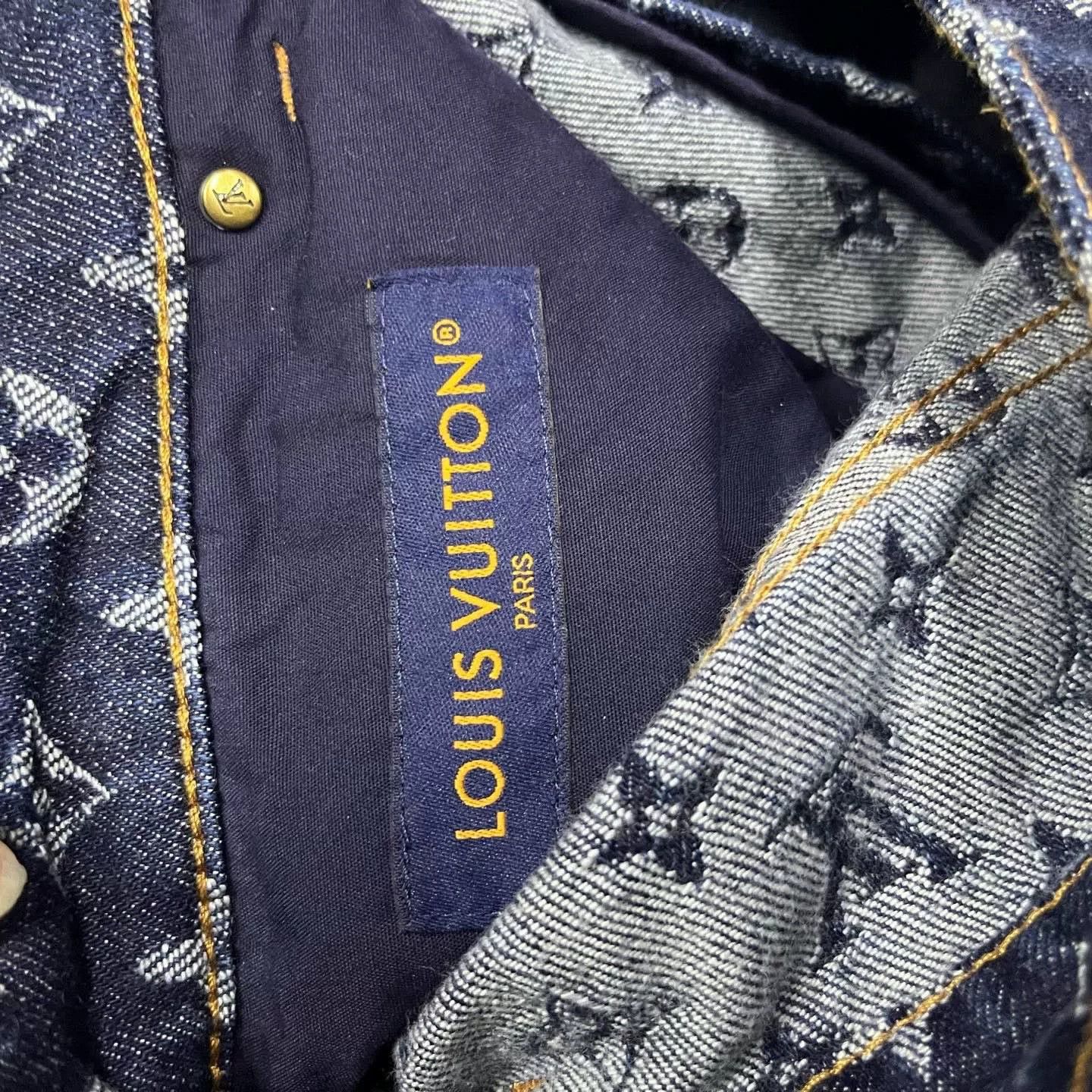 Louis Vuitton Louis Vuitton Black Logo Jacquard Straight Jeans Size US 36 / EU 52 - 6 Thumbnail