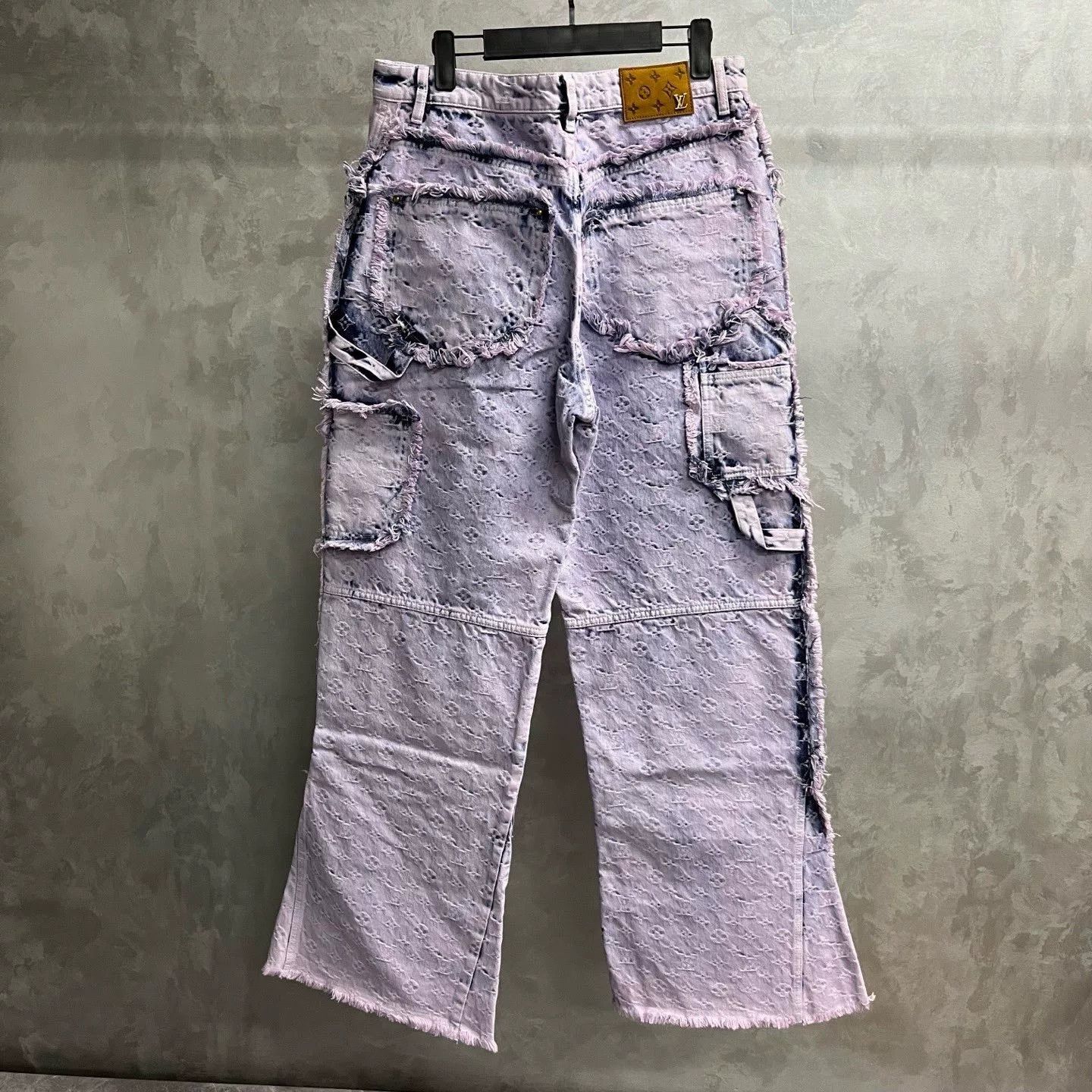 Louis Vuitton Louis Vuitton Purple Tassel Wide-Leg Cargo Jeans Size 32" / US 10 / IT 46 - 2 Thumbnail