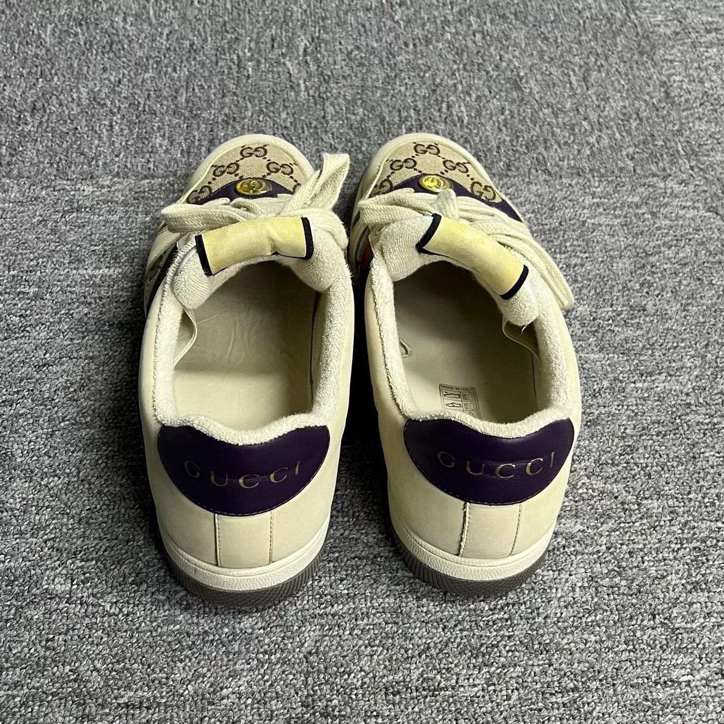 Gucci Gucci Beige Double G Striped Low-Top Sneakers Size US 9 / EU 42 - 3 Thumbnail
