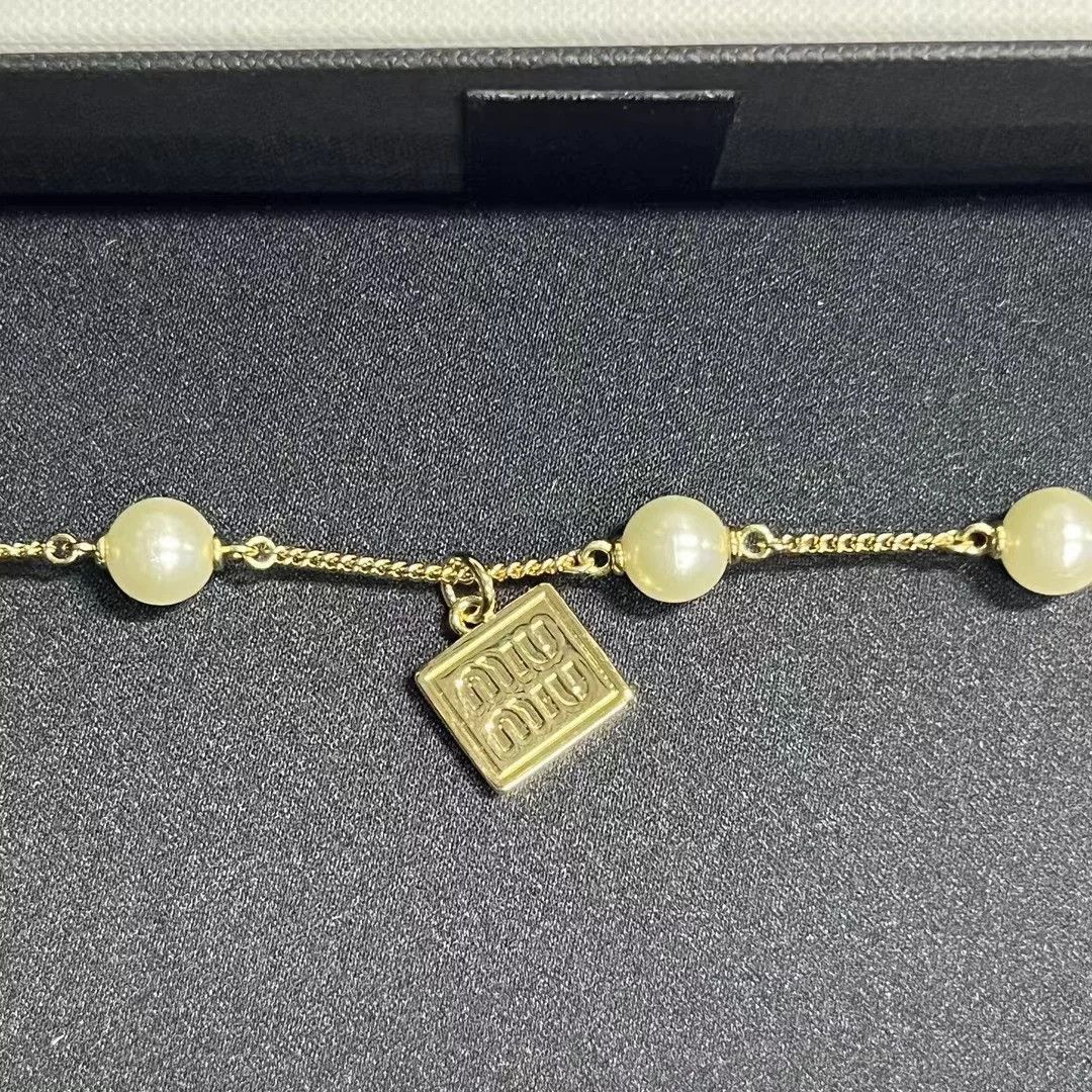 Miu Miu Miu Miu Gold Logo Engraved Bracelet Size ONE SIZE - 5 Thumbnail