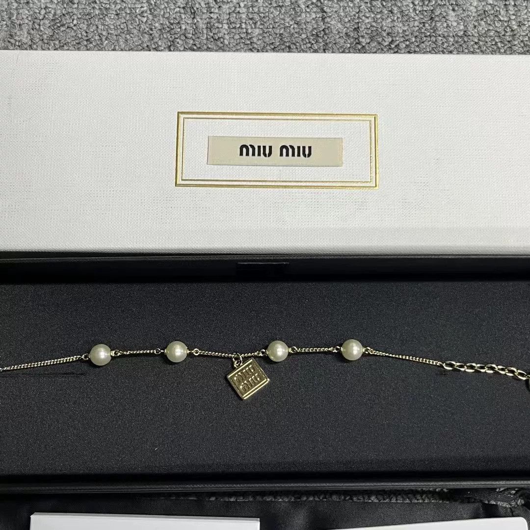 Miu Miu Miu Miu Gold Logo Engraved Bracelet Size ONE SIZE - 2 Thumbnail