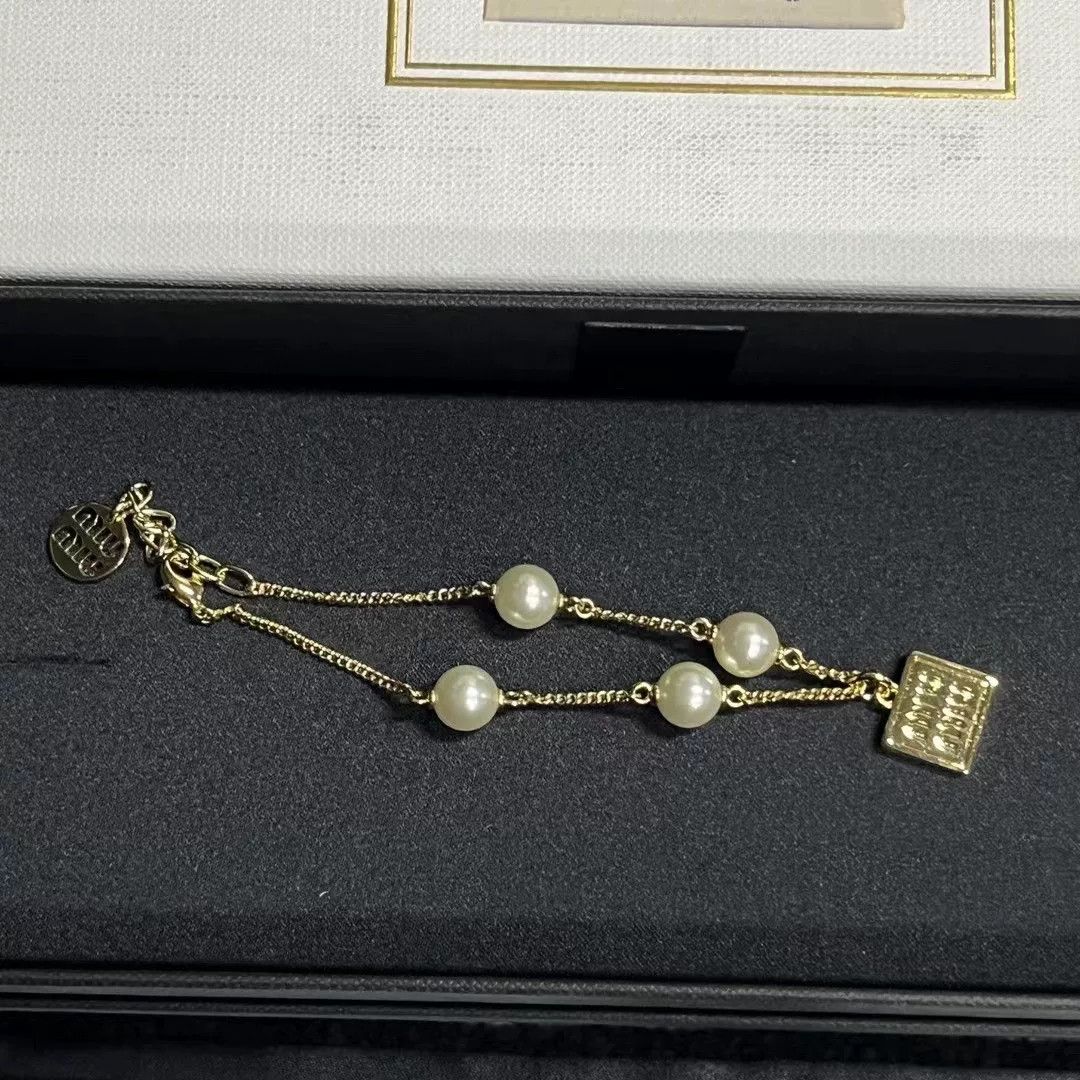 Miu Miu Miu Miu Gold Logo Engraved Bracelet Size ONE SIZE - 6 Thumbnail