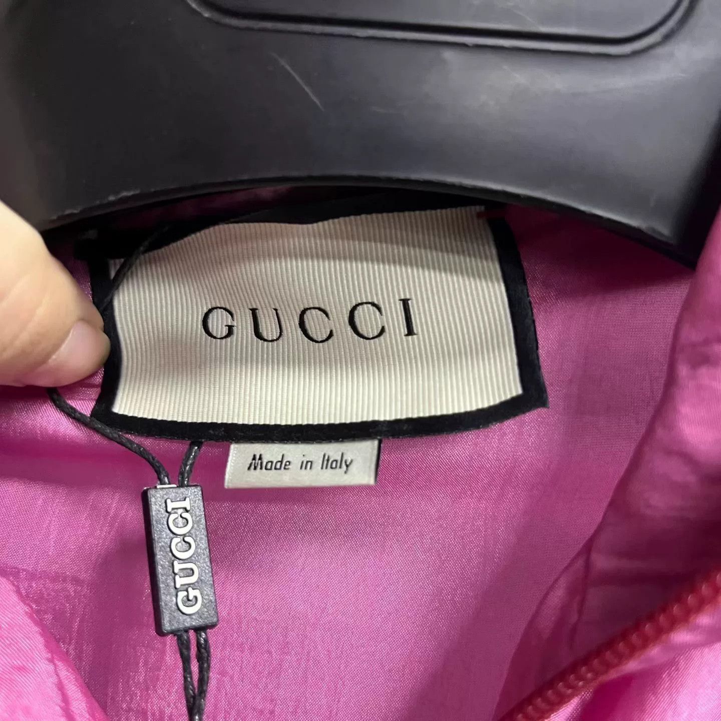 Gucci Gucci Red Logo Nylon Zip Long-Sleeve Jacket Size XXS / US 00 / IT 34 - 3 Thumbnail