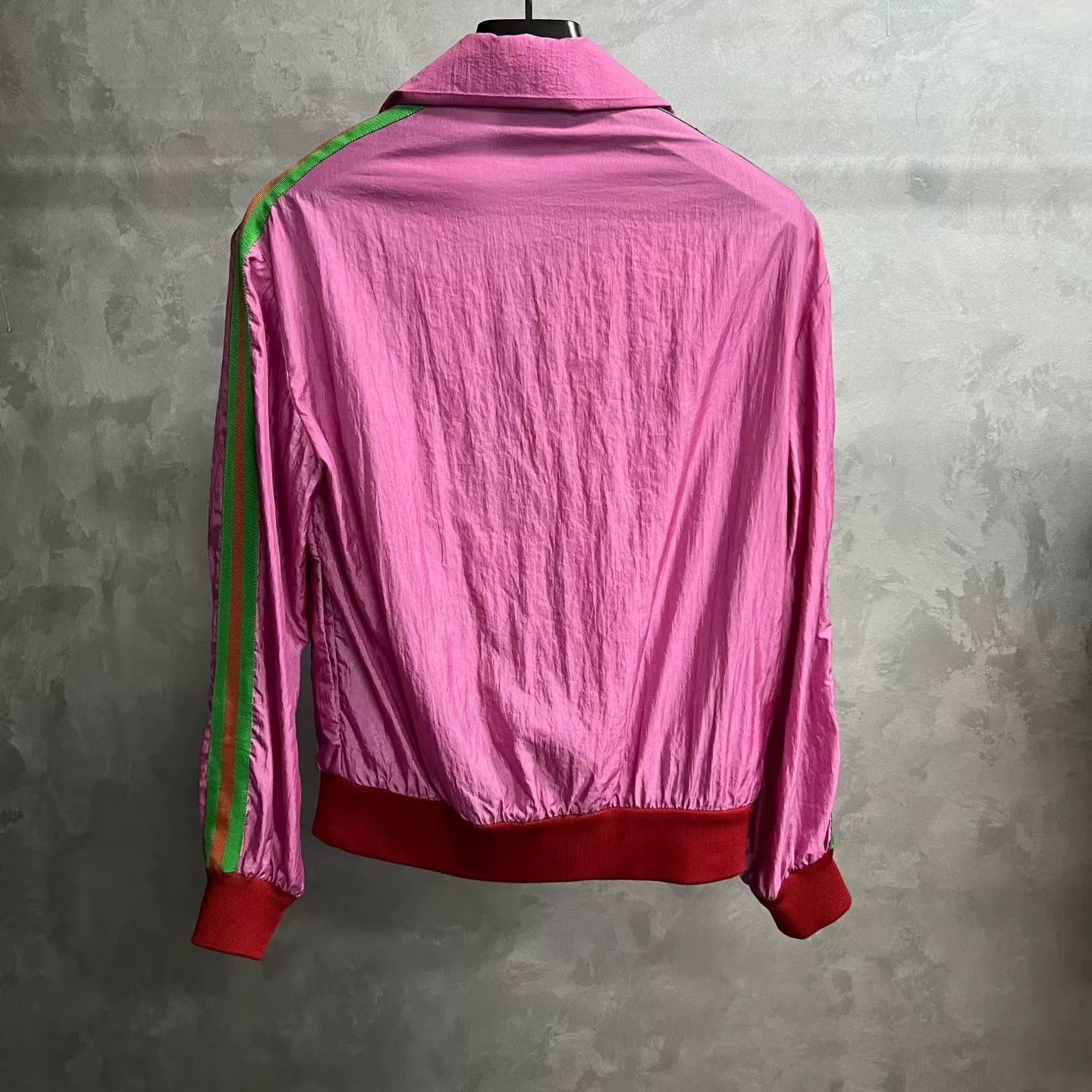 Gucci Gucci Red Logo Nylon Zip Long-Sleeve Jacket Size XXS / US 00 / IT 34 - 2 Thumbnail