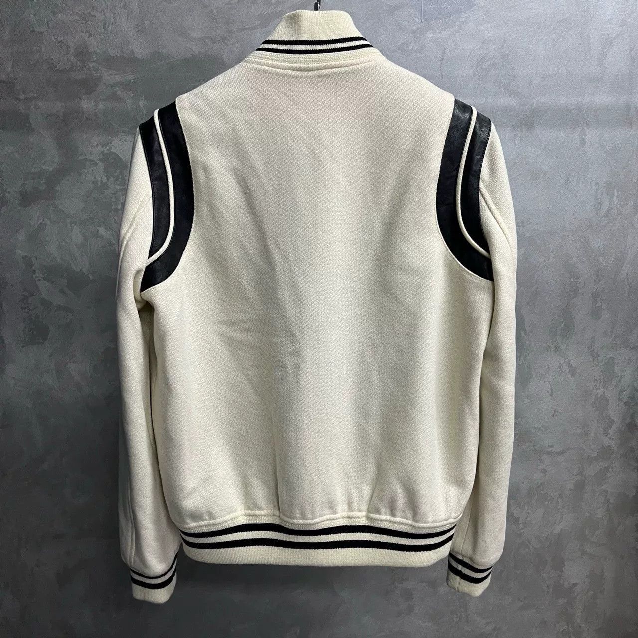 Saint Laurent Paris Saint Laurent White Striped Baseball Jacket Size US S / EU 44-46 / 1 - 2 Thumbnail