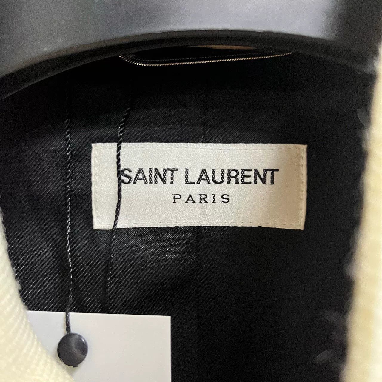 Saint Laurent Paris Saint Laurent White Striped Baseball Jacket Size US S / EU 44-46 / 1 - 3 Thumbnail