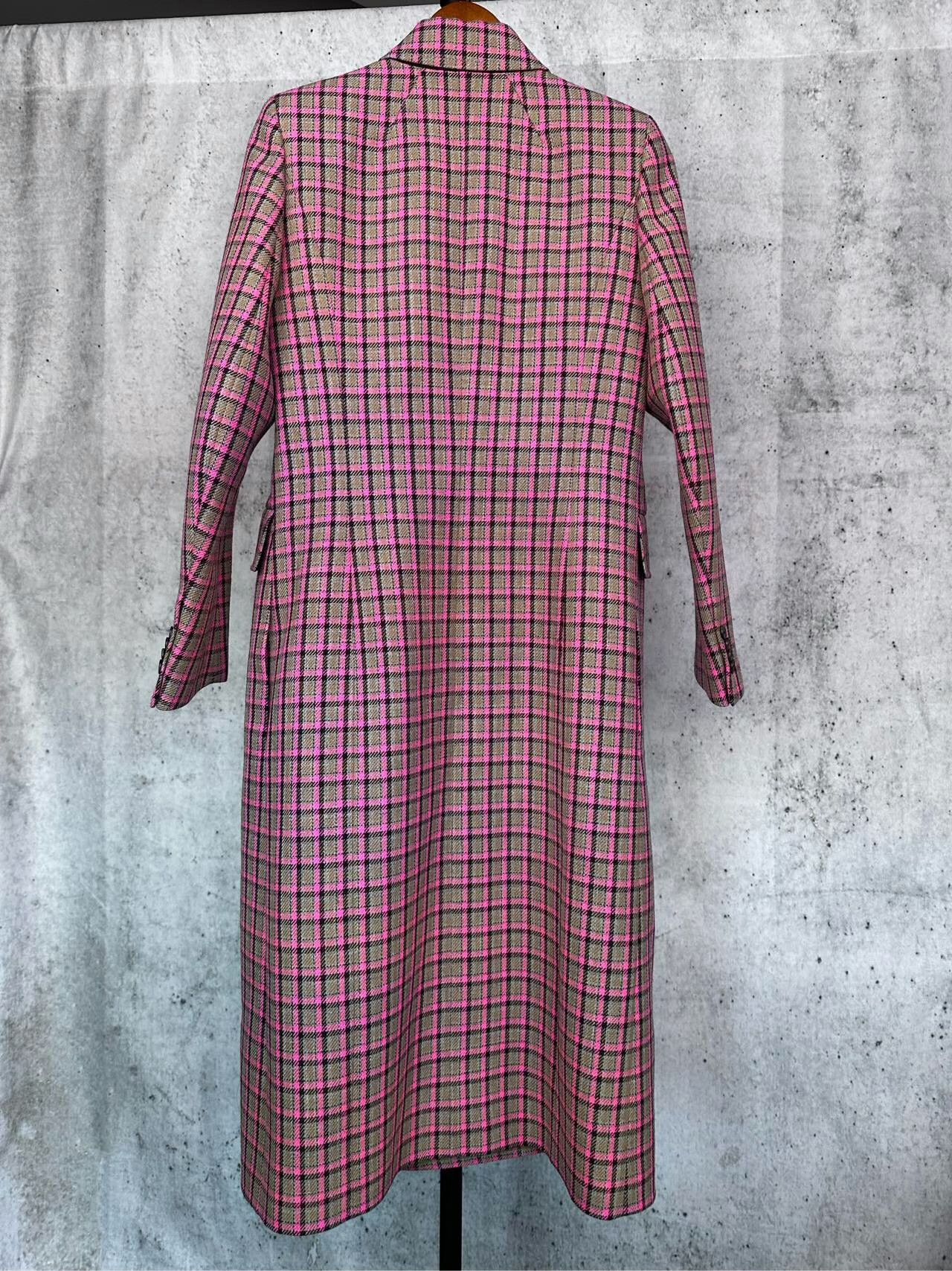 Balenciaga Balenciaga Plaid Long Coat M Women Size M / US 6-8 / IT 42-44 - 2 Thumbnail
