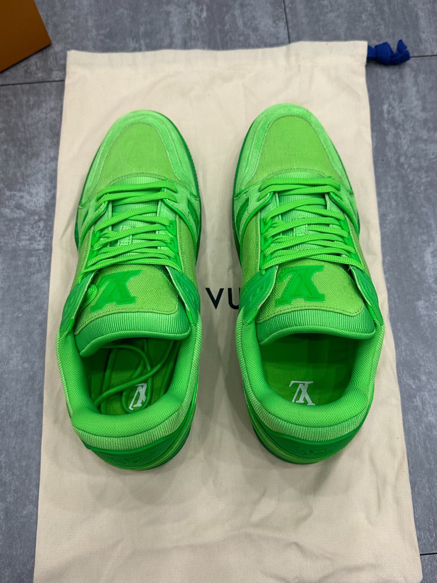 Louis Vuitton Louis Vuitton Training Green Lowtop Sneakers 10 Men Size US 10 / EU 43 - 3 Thumbnail