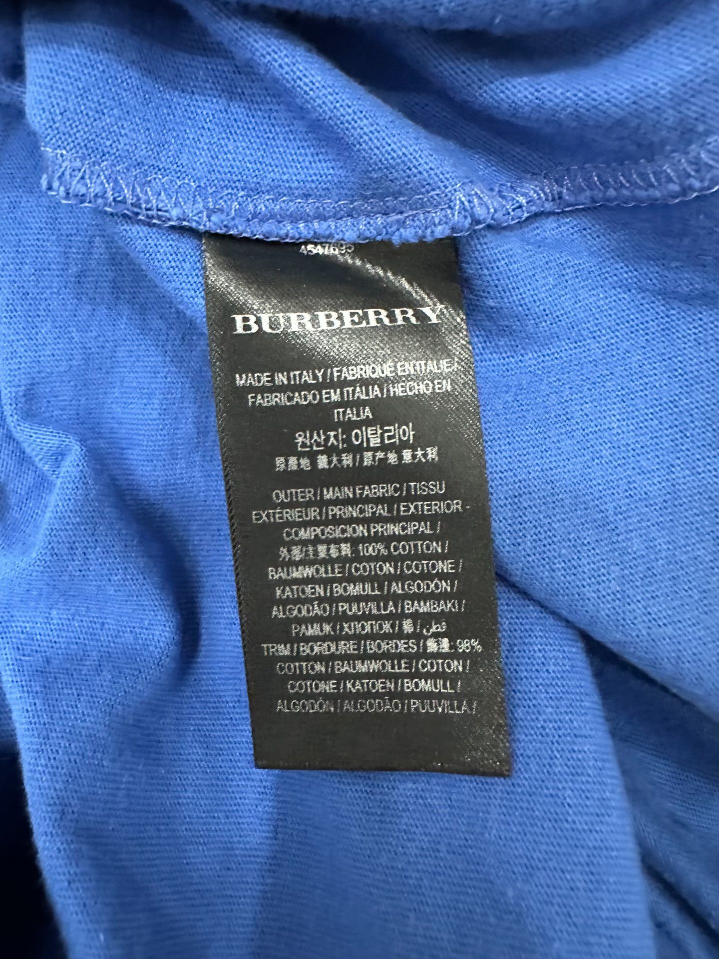 Burberry Burberry Blue T-Shirt s Men Size US S / EU 44-46 / 1 - 5 Thumbnail