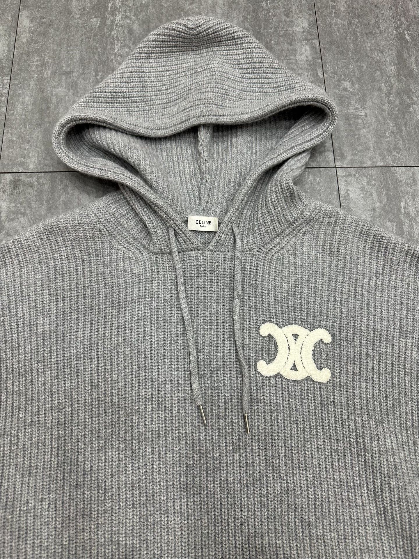 Celine Celine Wool Gray Hoodie M Women Size M / US 6-8 / IT 42-44 - 3 Thumbnail