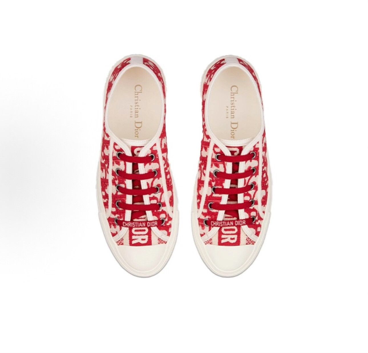 Dior Dior Red Lowtop Sneakers us_6 Women Size US 6 / IT 36 - 7 Thumbnail