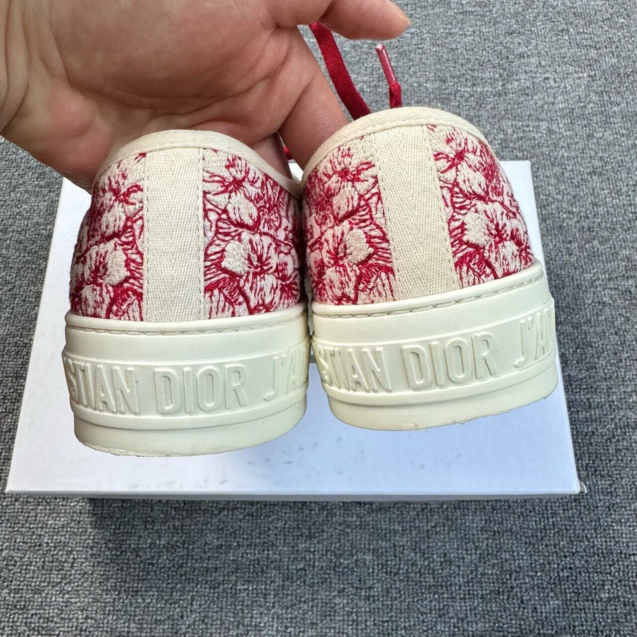 Dior Dior Red Lowtop Sneakers us_6 Women Size US 6 / IT 36 - 3 Thumbnail