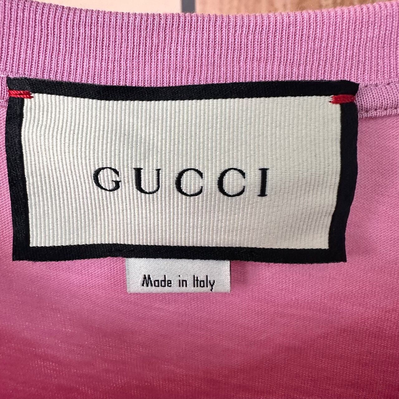Gucci Gucci Cotton Pink T-Shirt L Women Size L / US 10 / IT 46 - 4 Thumbnail