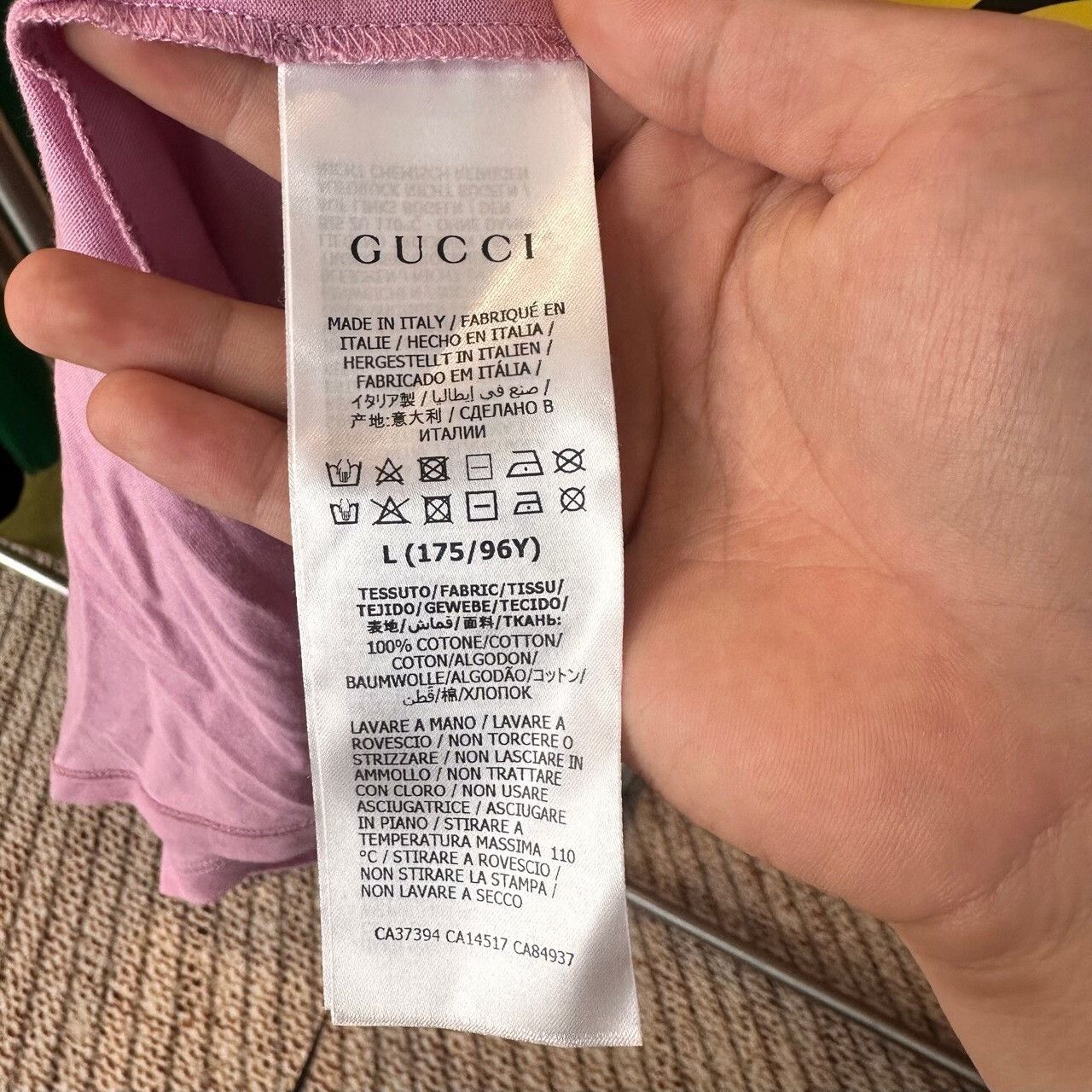 Gucci Gucci Cotton Pink T-Shirt L Women Size L / US 10 / IT 46 - 5 Thumbnail