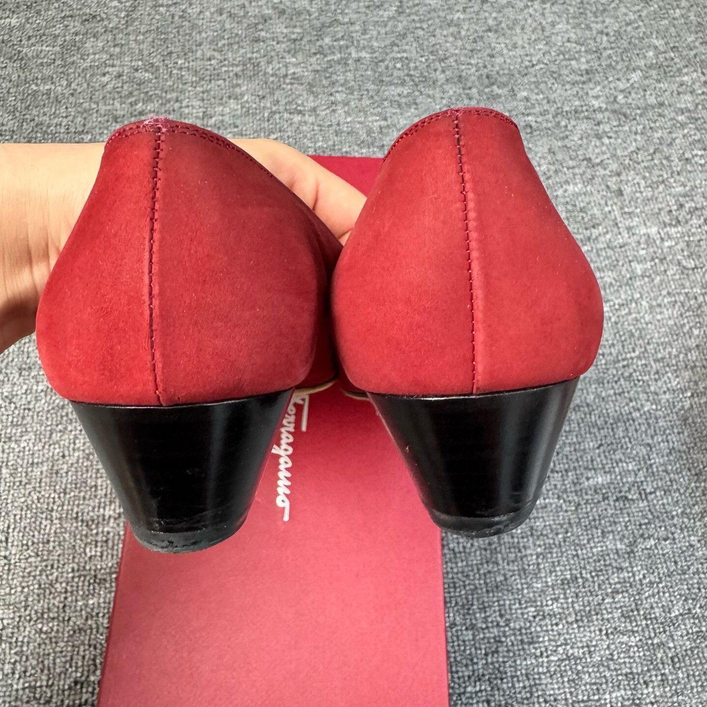 Salvatore Ferragamo Salvatore Ferragamo Suede Red Lowtop Sneakers us_6 Women Size US 6 / IT 36 - 3 Thumbnail