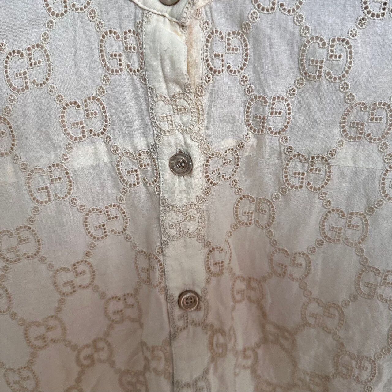 Gucci Gucci Beige T-Shirt S Women Size S / US 4 / IT 40 - 3 Thumbnail